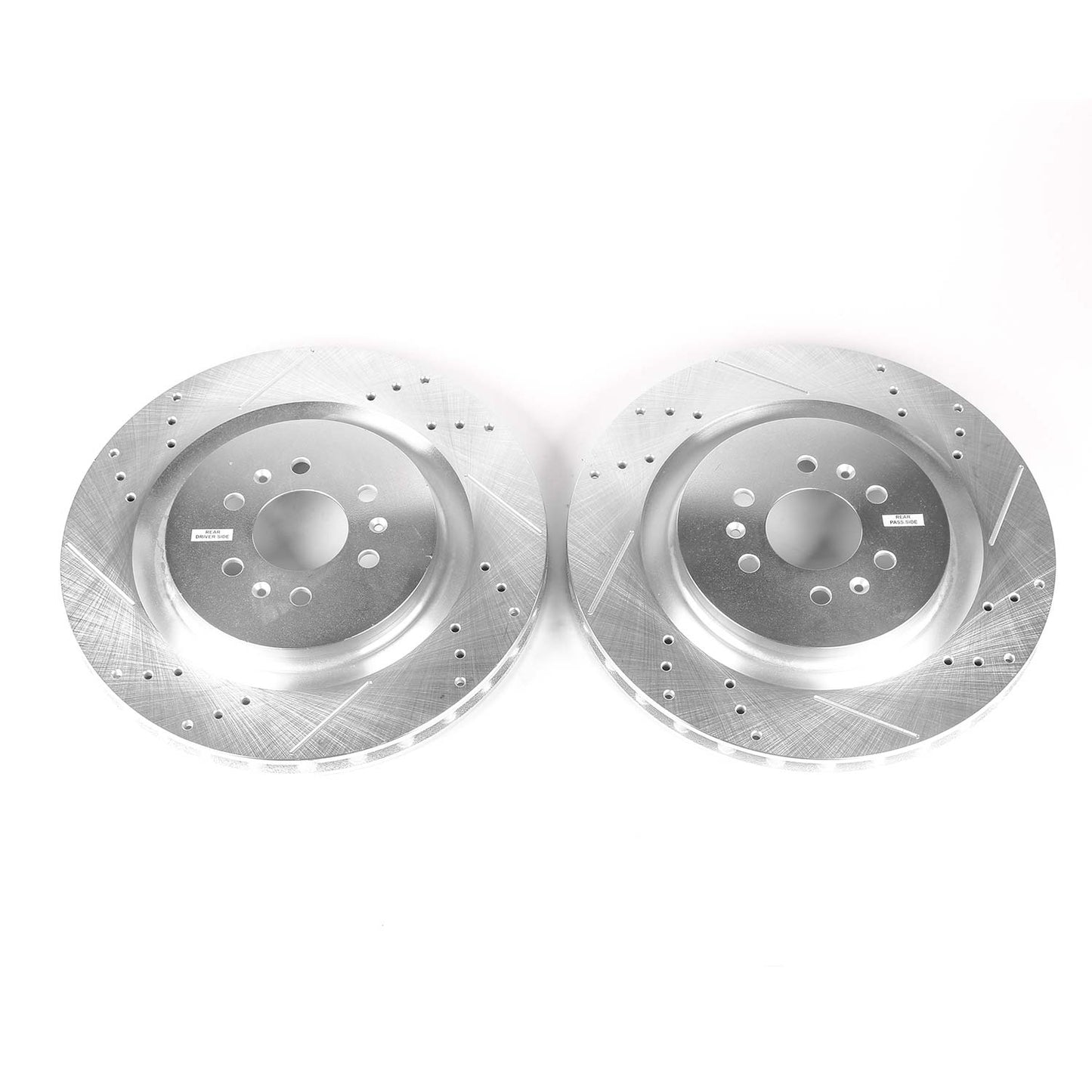 Rear Drilled and Slotted Brake Disc Rotors by PowerStop Evolution AR82106XPR