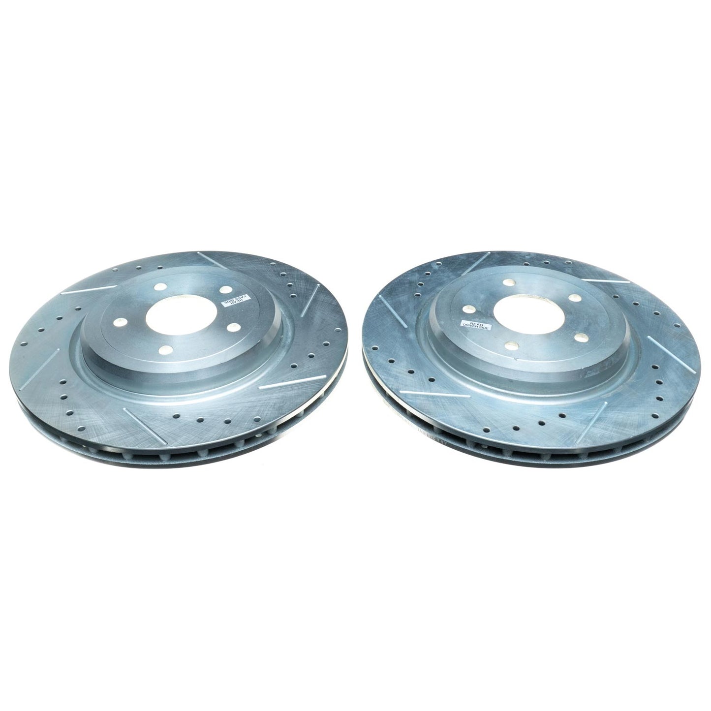 Corvette C6 Z06 - Rear Drilled and Slotted Brake Disc Rotors by PowerStop Evolution (Chevrolet) (AR82114XPR)