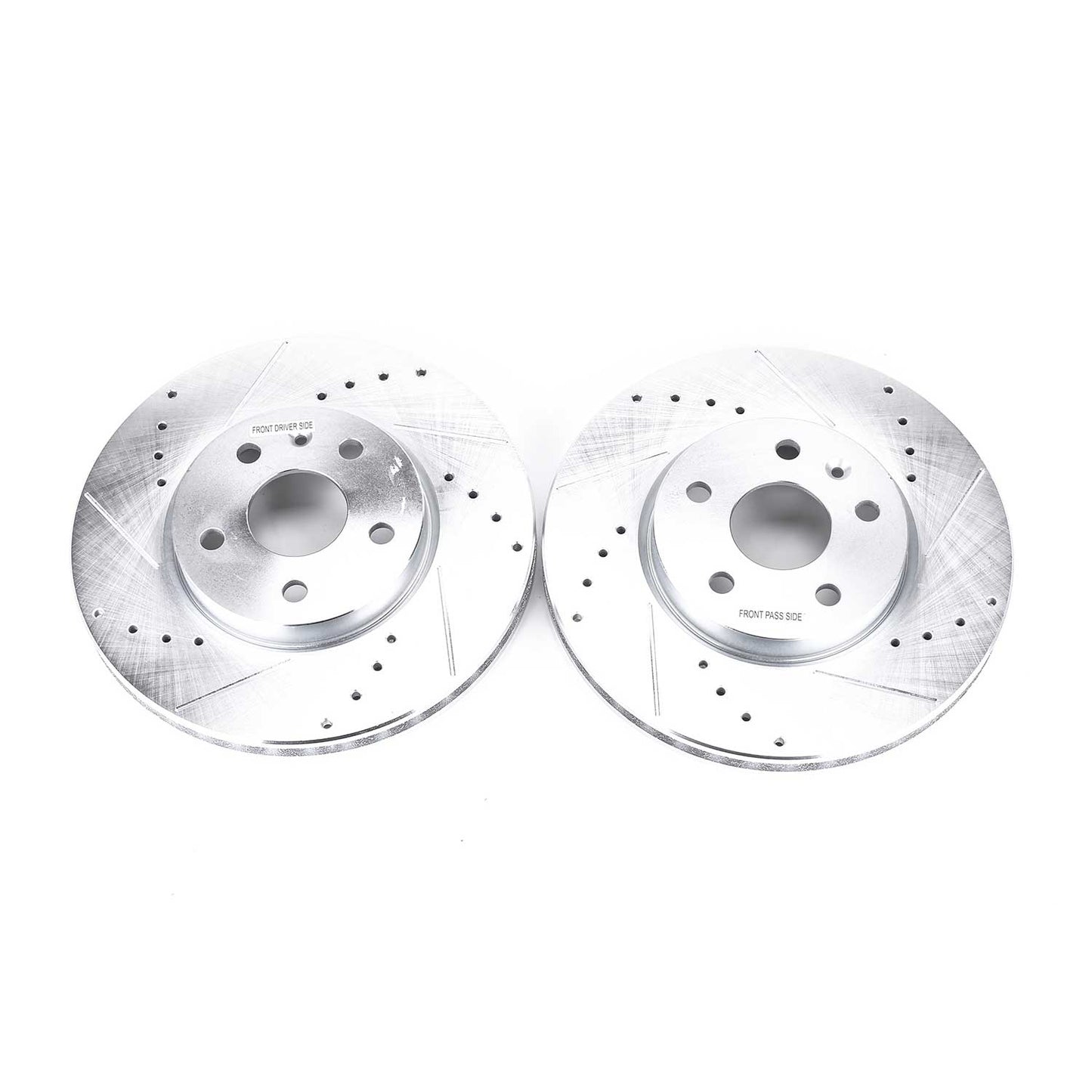 Camaro Malibu Impala - 321mm Front Drilled and Slotted Brake Disc Rotors by PowerStop Evolution (Chevrolet Buick Allure Lacrosse Regal Equinox GMC Terrain Saab 9-5) (AR82126XPR)