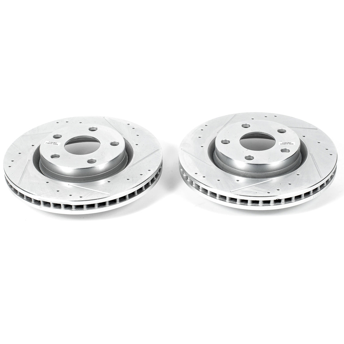 Front 298x30mm Drilled Slotted Brake Rotors PowerStop Evolution AR82136XPR