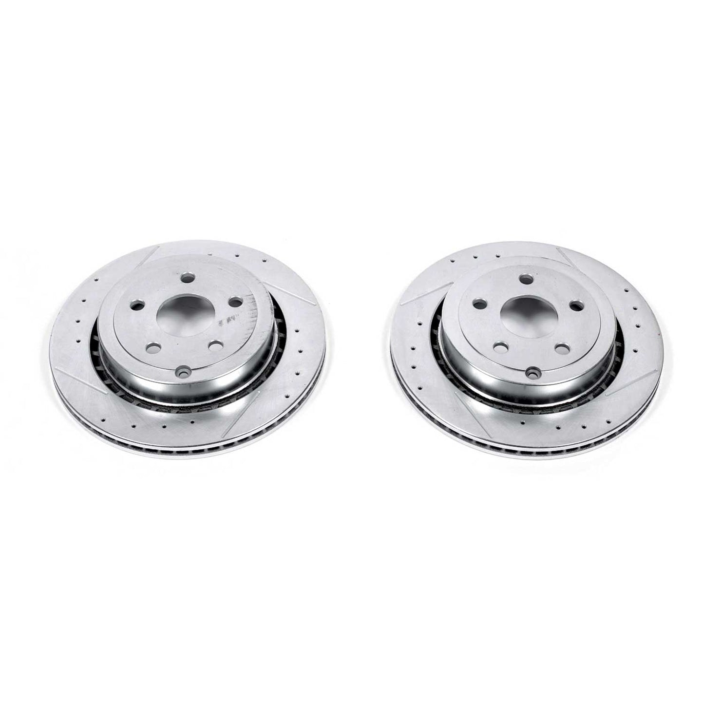 Caprice V8 (2008-2017) - Rear Drilled and Slotted Brake Disc Rotors by PowerStop Evolution (Chevrolet GCC USA Pontiac G8 GT) (AR82137XPR)