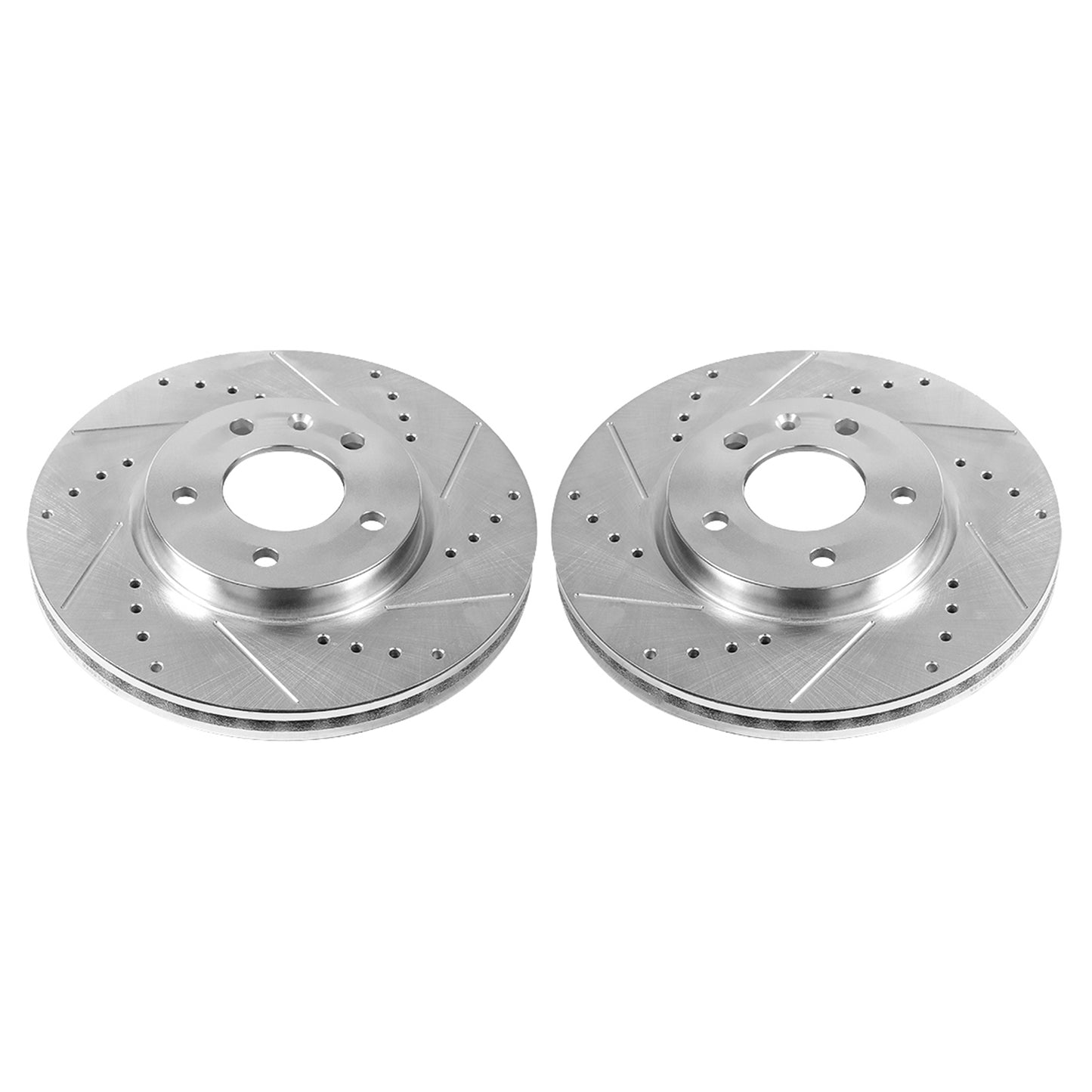 Front Drilled Slotted Brake Rotors PowerStop Evolution AR82150XPR