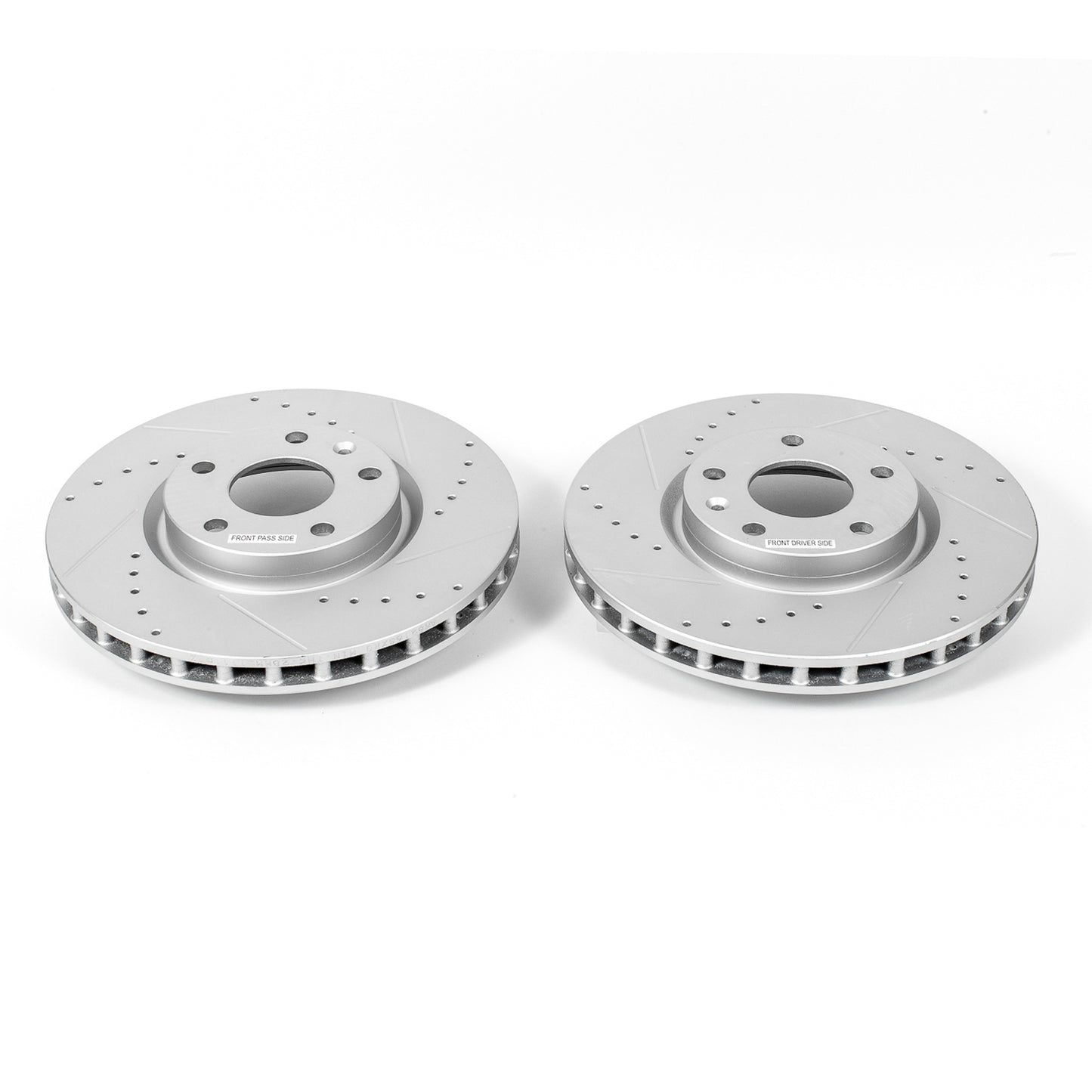 Corvette C7 Stingray - Front Drilled and Slotted Brake Disc Rotors by PowerStop Evolution (Chevrolet) (AR82163XPR)