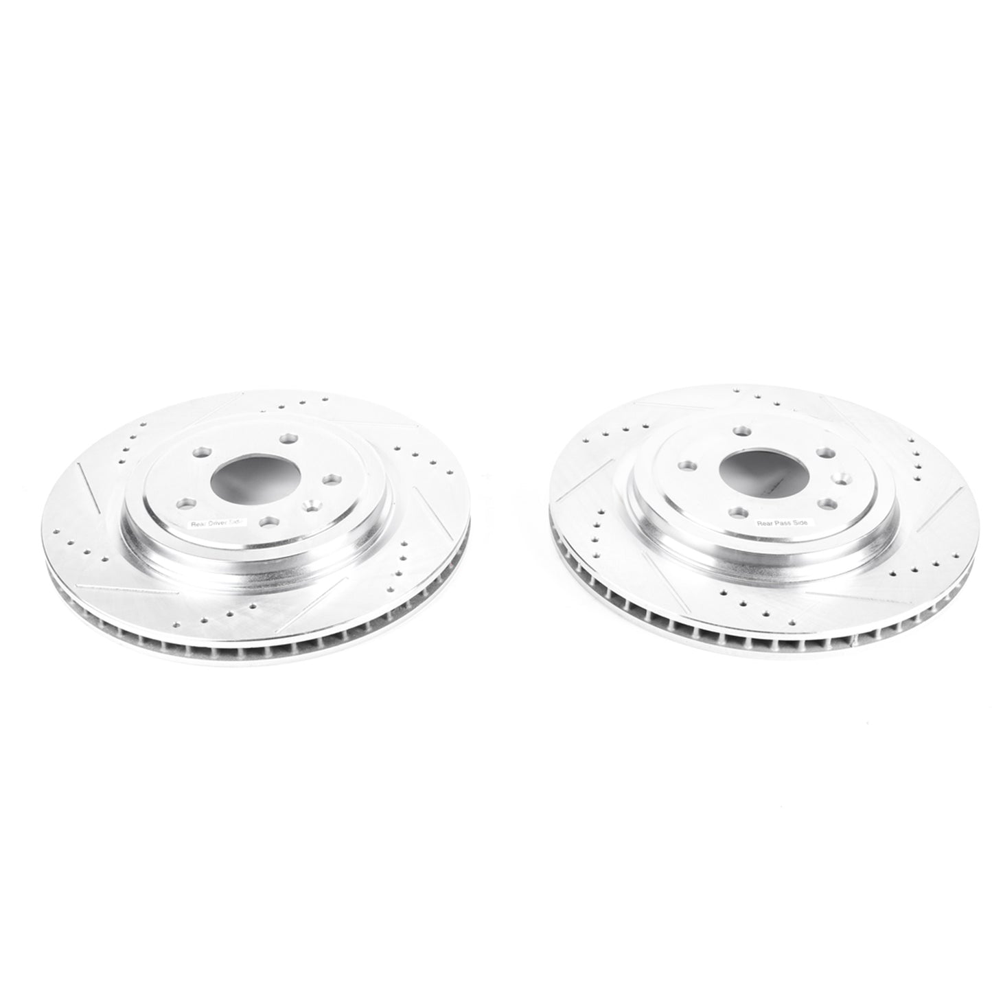 Corvette C7 Stingray Z51 - Rear Drilled and Slotted Brake Disc Rotors by PowerStop Evolution (Chevrolet) (AR82172XPR)