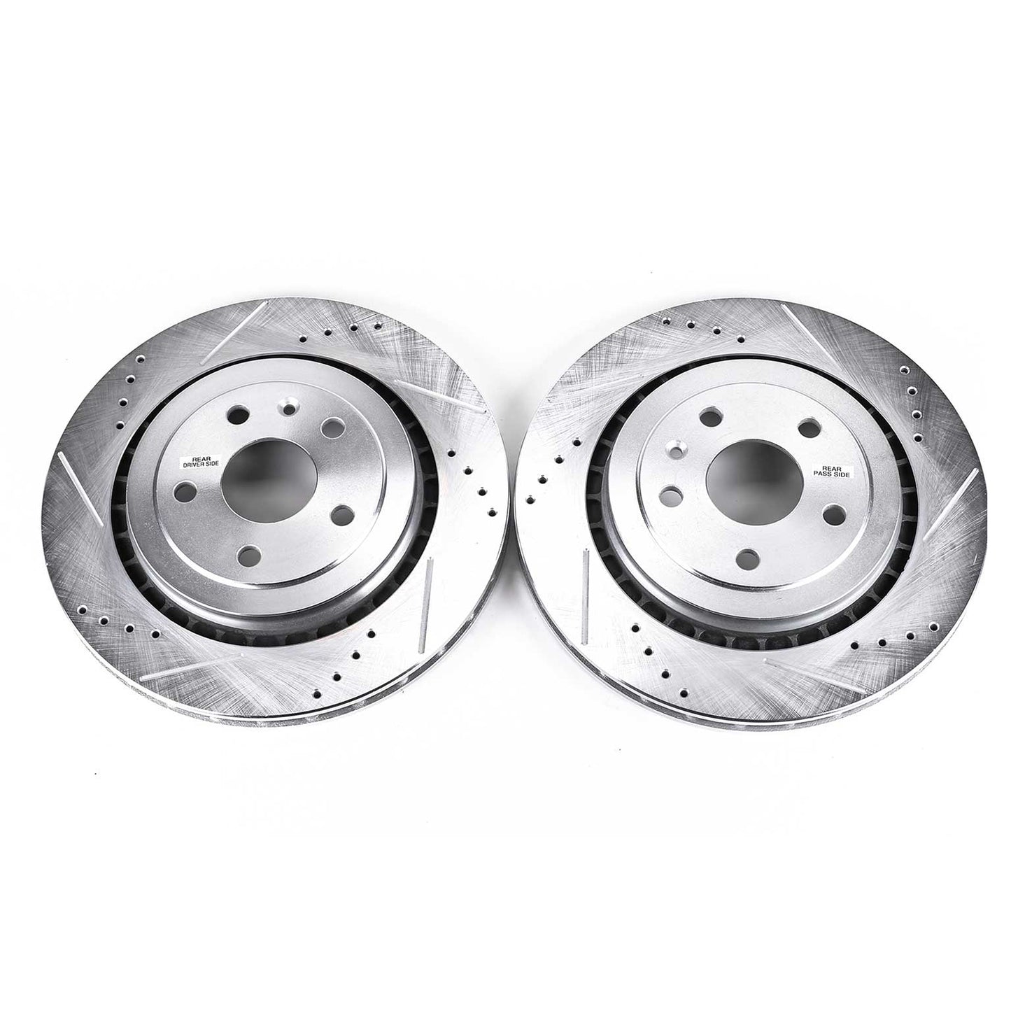 ATSV Camaro SS - Rear Drilled and Slotted Brake Disc Rotors by PowerStop Evolution (Cadillac Chevrolet LT) (AR82184XPR)