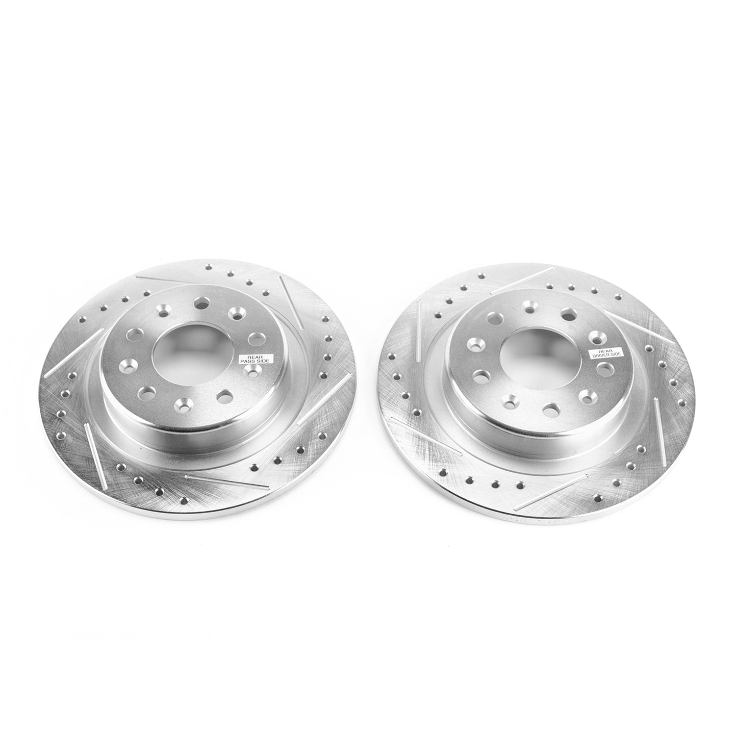 Rear Drilled Slotted Brake Rotors PowerStop Evolution AR82197XPR