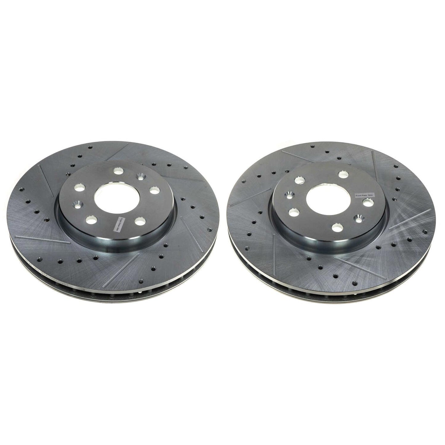 Corvette (2020-2024) - Front Drilled and Slotted Brake Disc Rotors by PowerStop Evolution (Chevrolet C8 Stingray) (AR82200XPR)