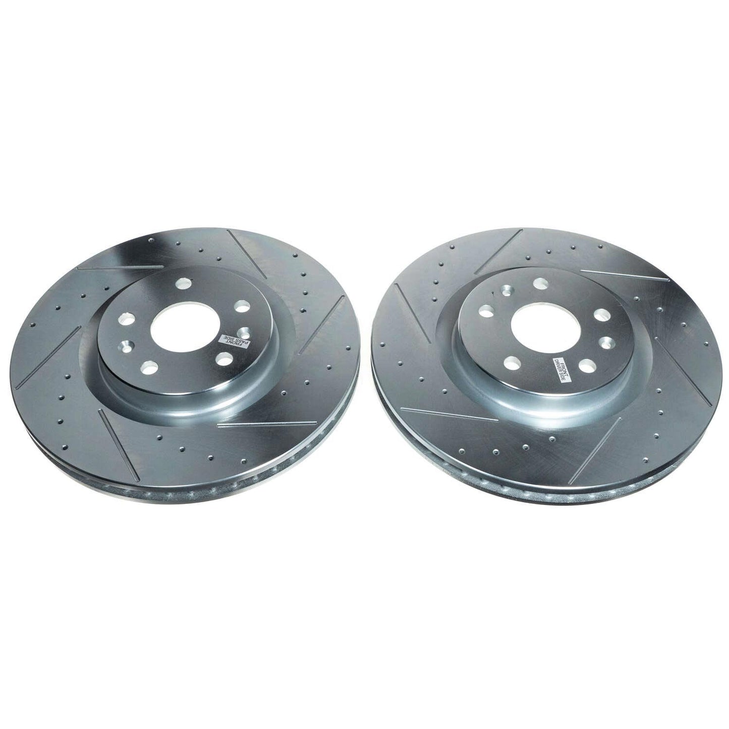 Corvette Z51 (2020-2024) - Front Drilled and Slotted Brake Disc Rotors by PowerStop Evolution (Chevrolet C8 Stingray) (AR82202XPR)