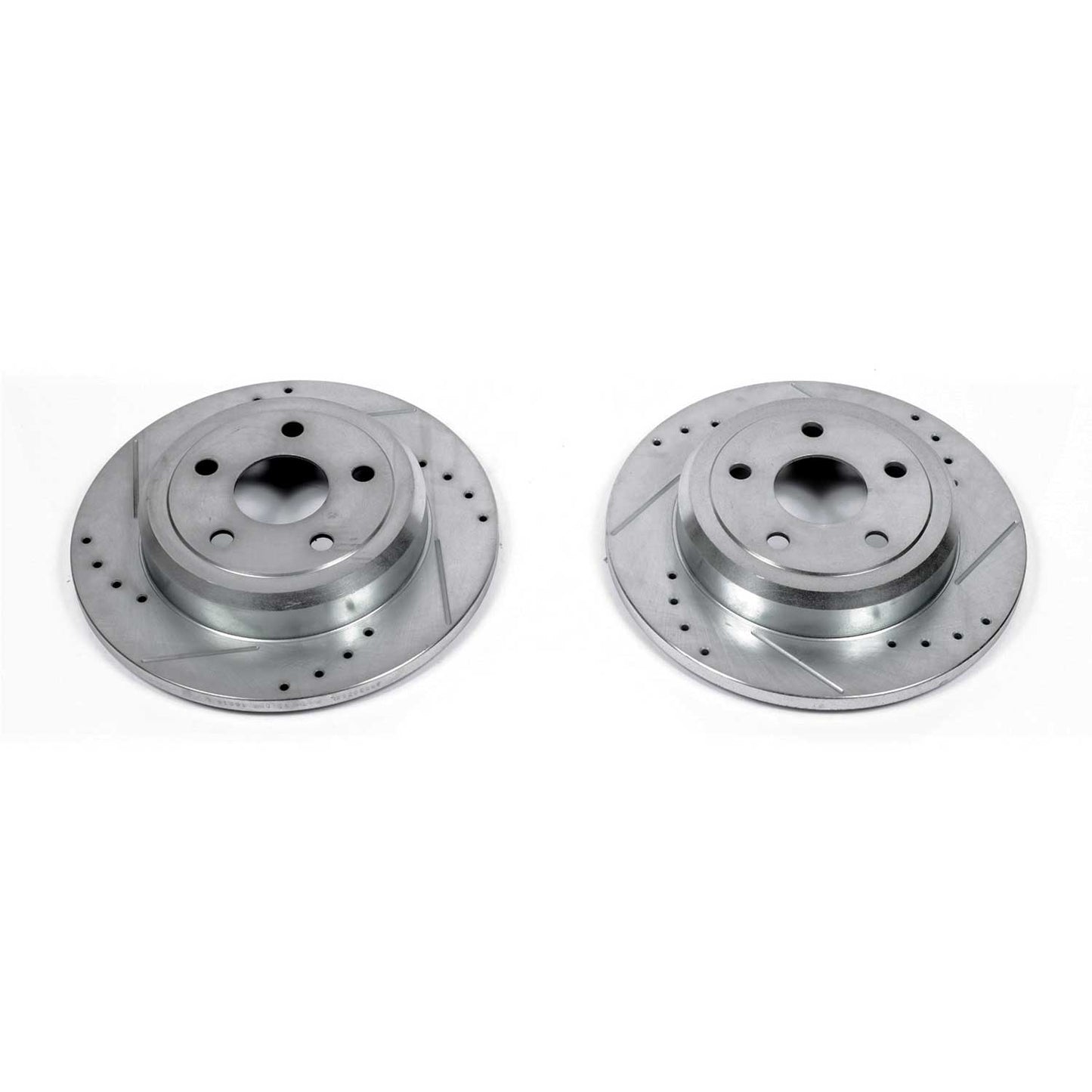 Grand Cherokee Durango - Rear Drilled and Slotted Brake Disc Rotors by PowerStop Evolution (Jeep Dodge WK2) (AR83075XPR)
