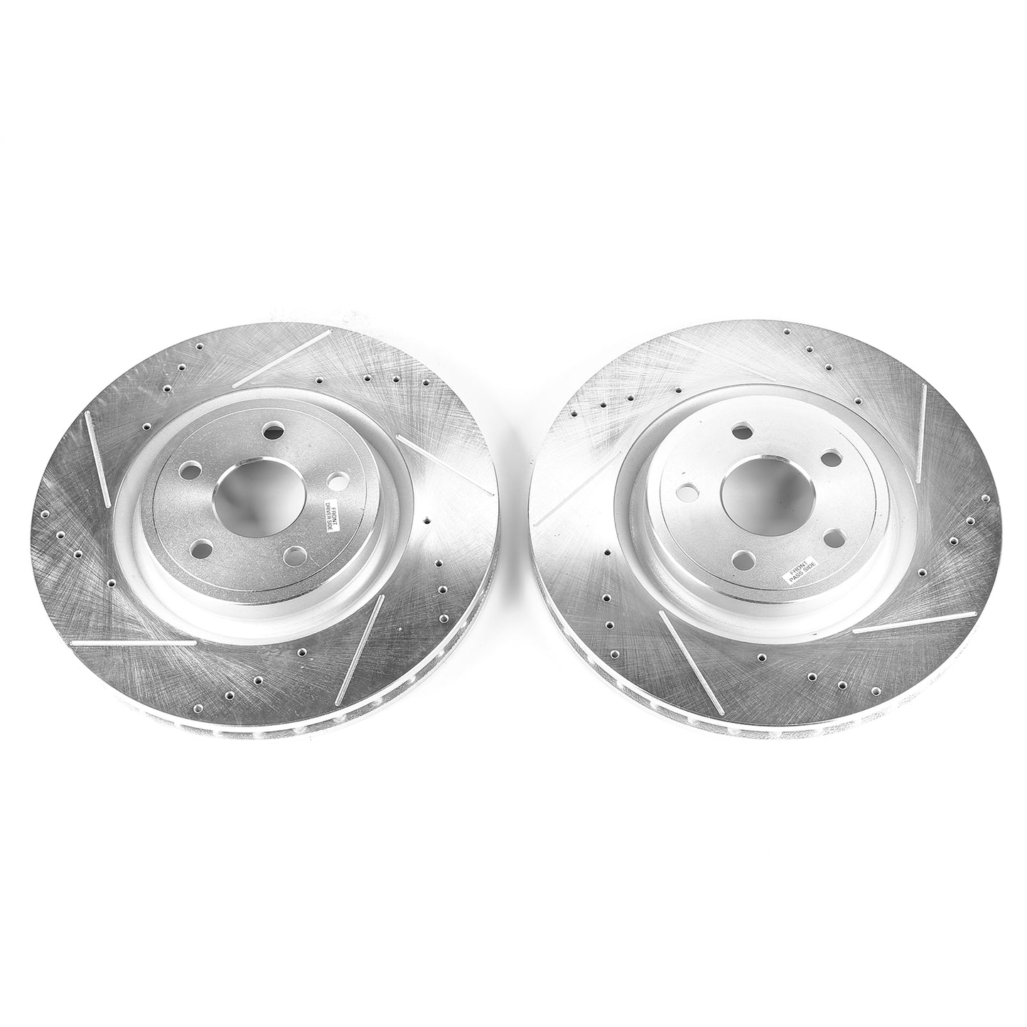 Jeep SRT (2012-2020) - Front Drilled and Slotted Brake Disc Rotors by PowerStop Evolution (Dodge Durango SRT8 Grand Cherokee) (AR83080XPR)