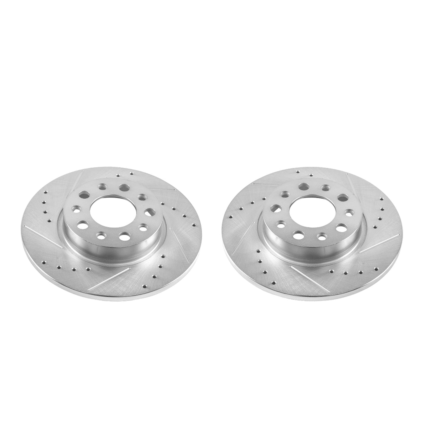 Jeep Fiat 278x12mm Rear Drilled and Slotted Brake Disc Rotors by PowerStop Evolution AR83097XPR