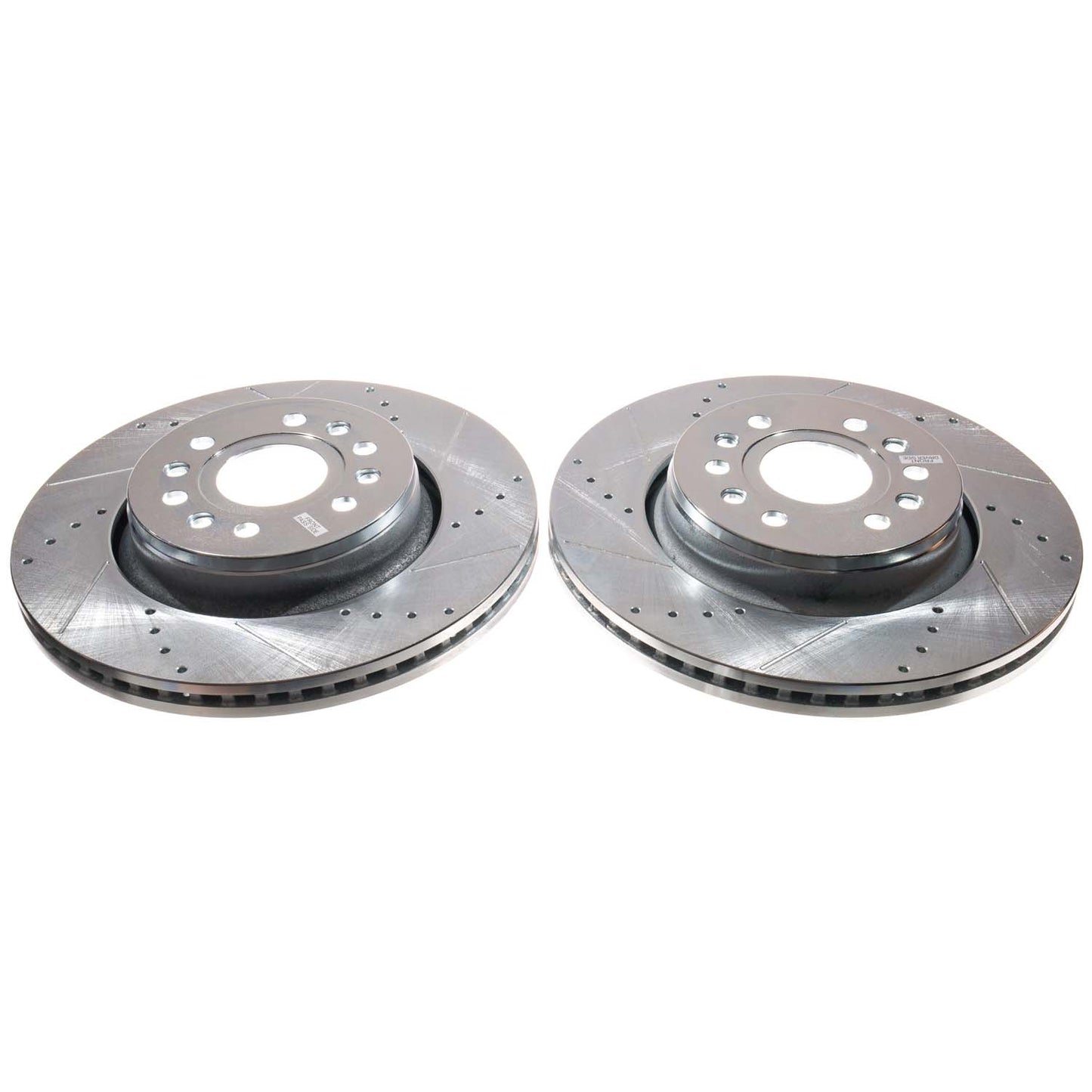 Dodge RAM TRX 2021+ Front Drilled and Slotted Brake Disc Rotors by PowerStop Evolution (Jeep Grand Wagoneer L) (AR83107XPR)