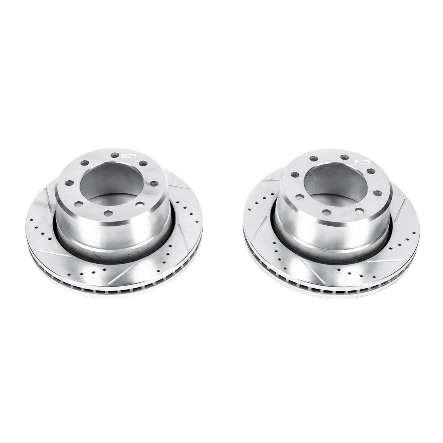 Rear Drilled Slotted Brake Rotors PowerStop Evolution AR8374XPR