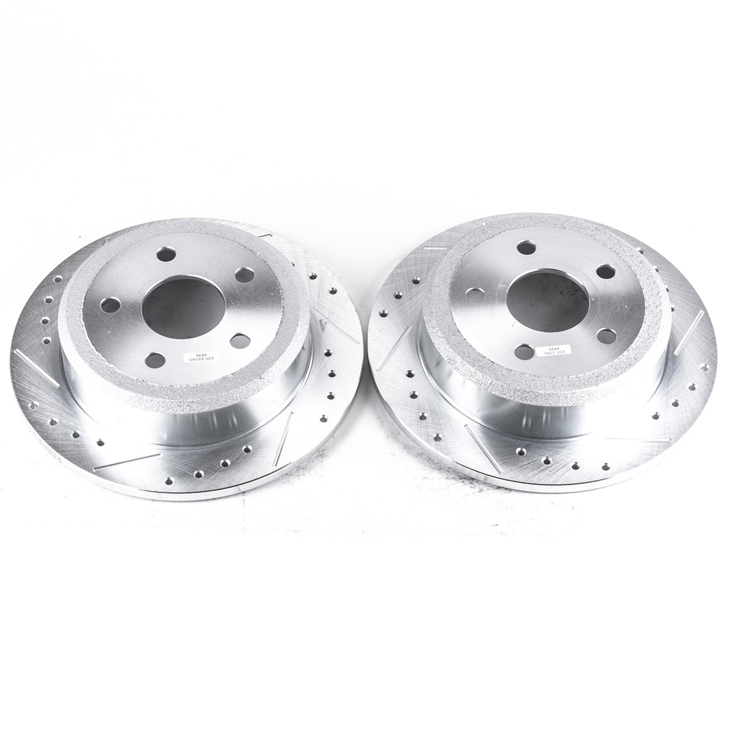 Jeep Wrangler 2007 to 2018 (Wrangler JK) - Rear Drilled and Slotted Brake Disc Rotors by PowerStop Evolution (AR8382XPR)