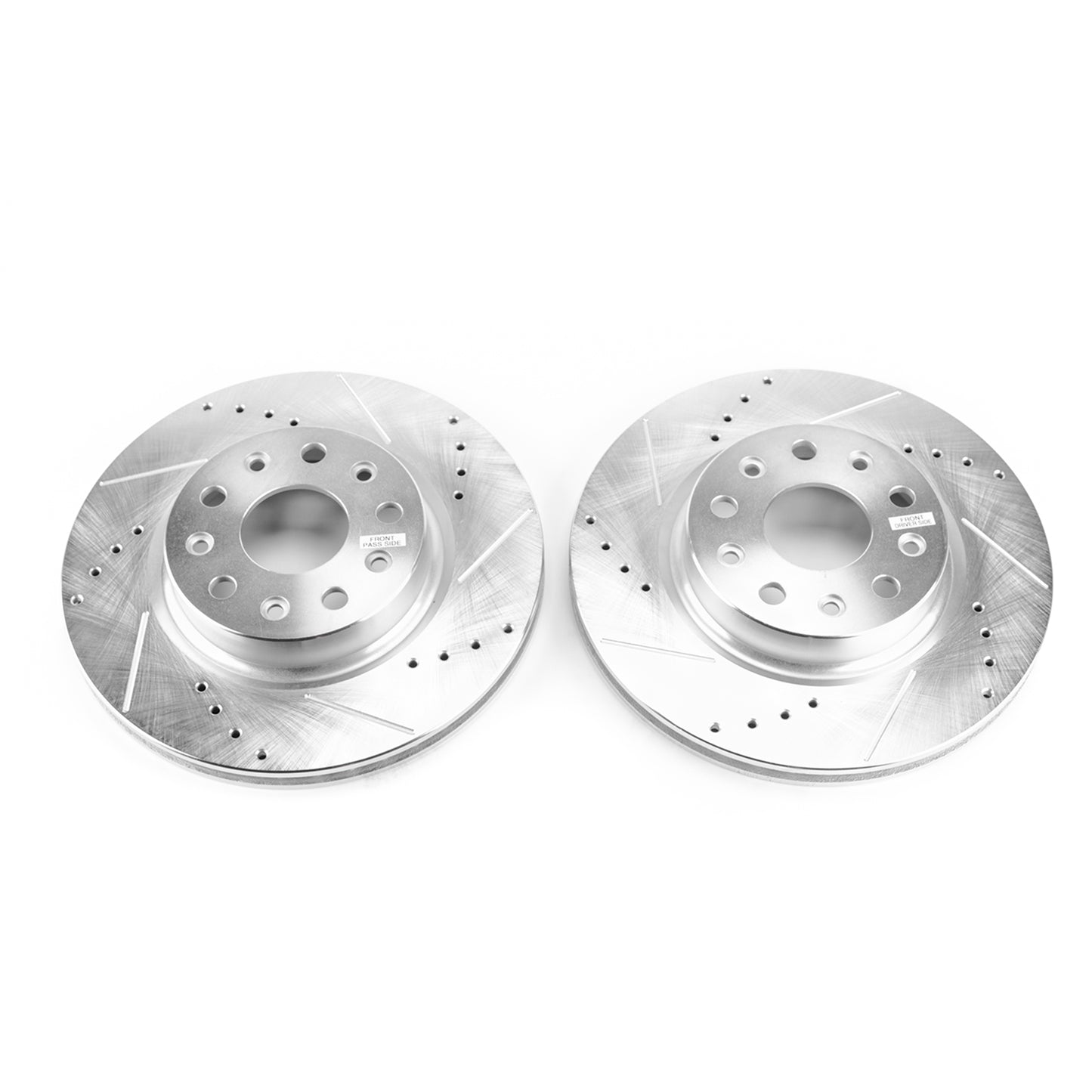 Jeep Wrangler JL (Brake Code BRY) - Front Drilled and Slotted Brake Disc Rotors by PowerStop Evolution (AR8387XPR)