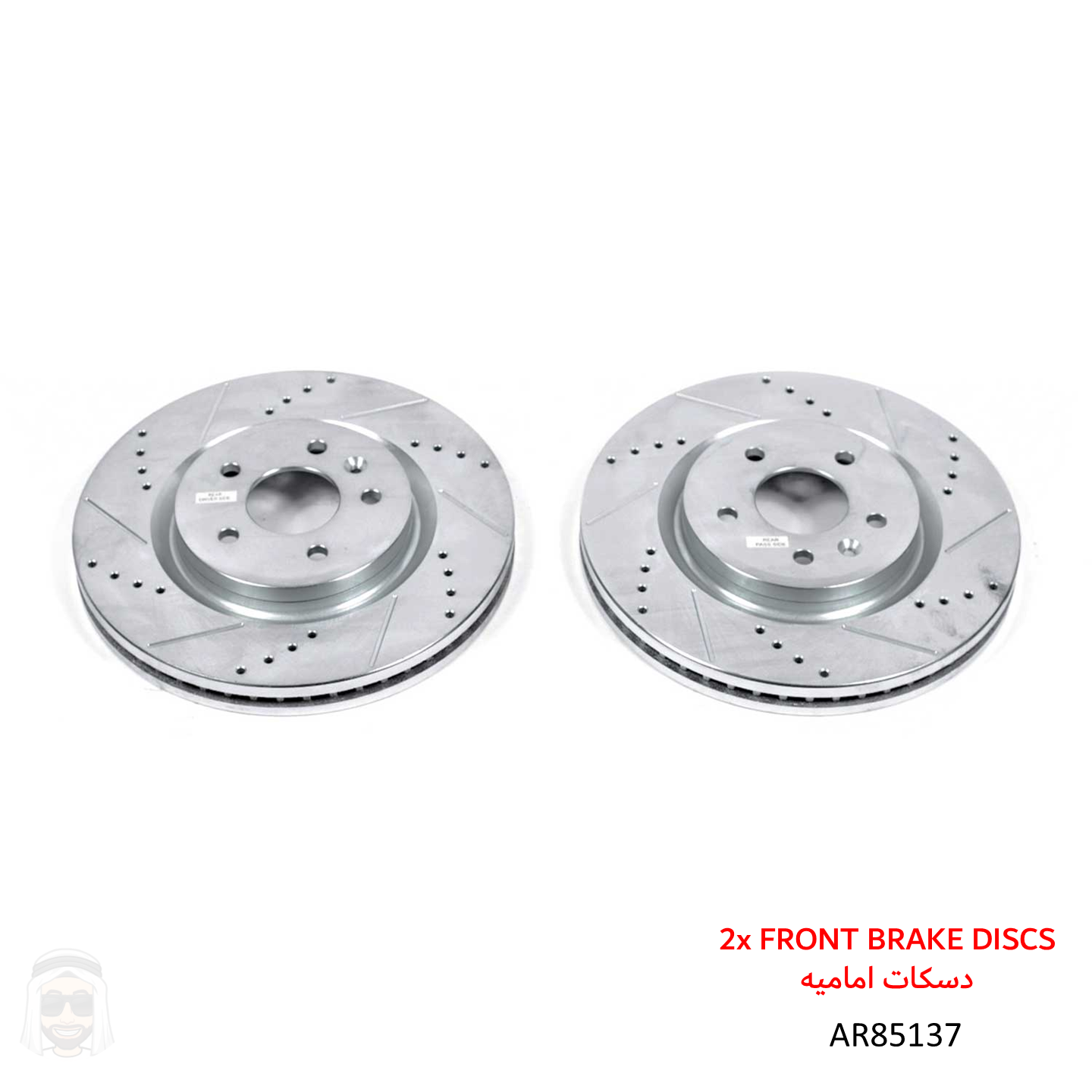 Ford 325x30mm Front Drilled and Slotted Brake Disc Rotors by PowerStop Evolution Performance AR85137XPR
