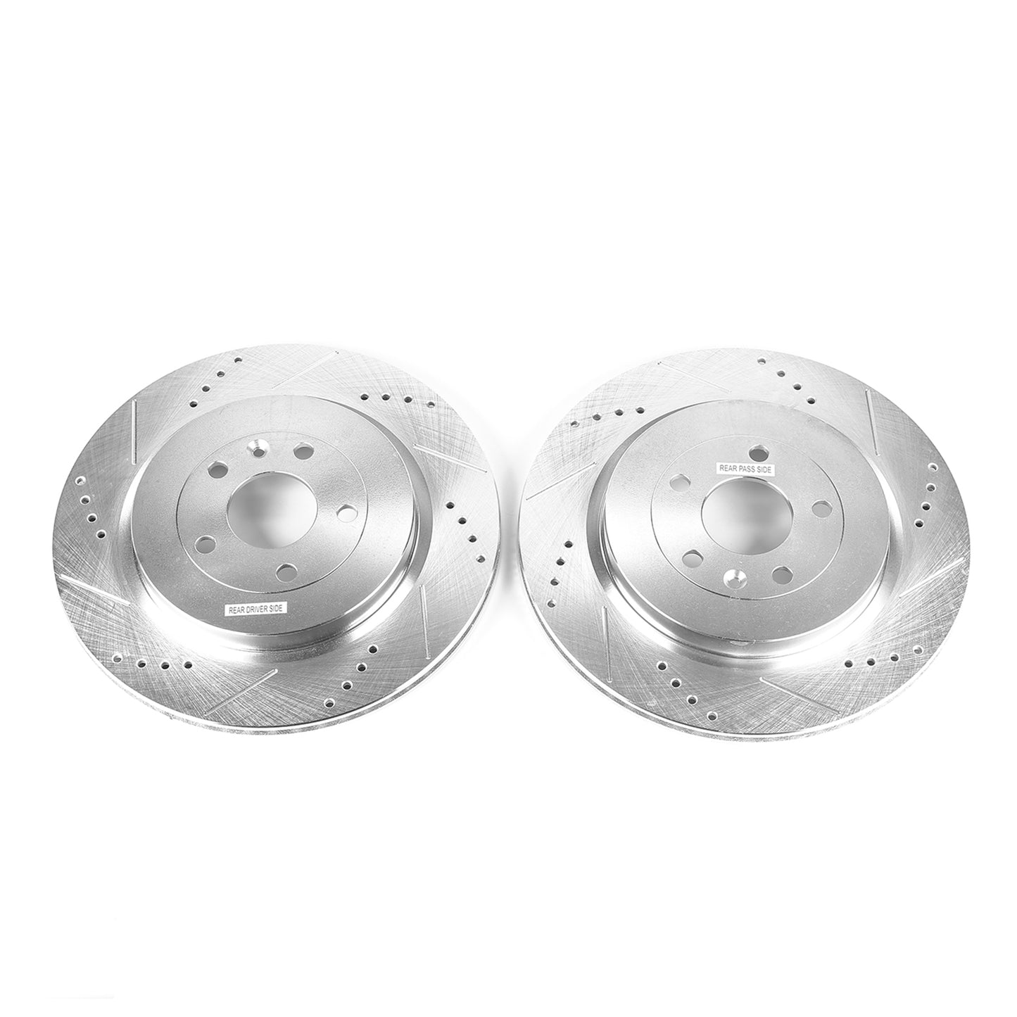 Rear Drilled Slotted Brake Rotors PowerStop Evolution AR85142XPR