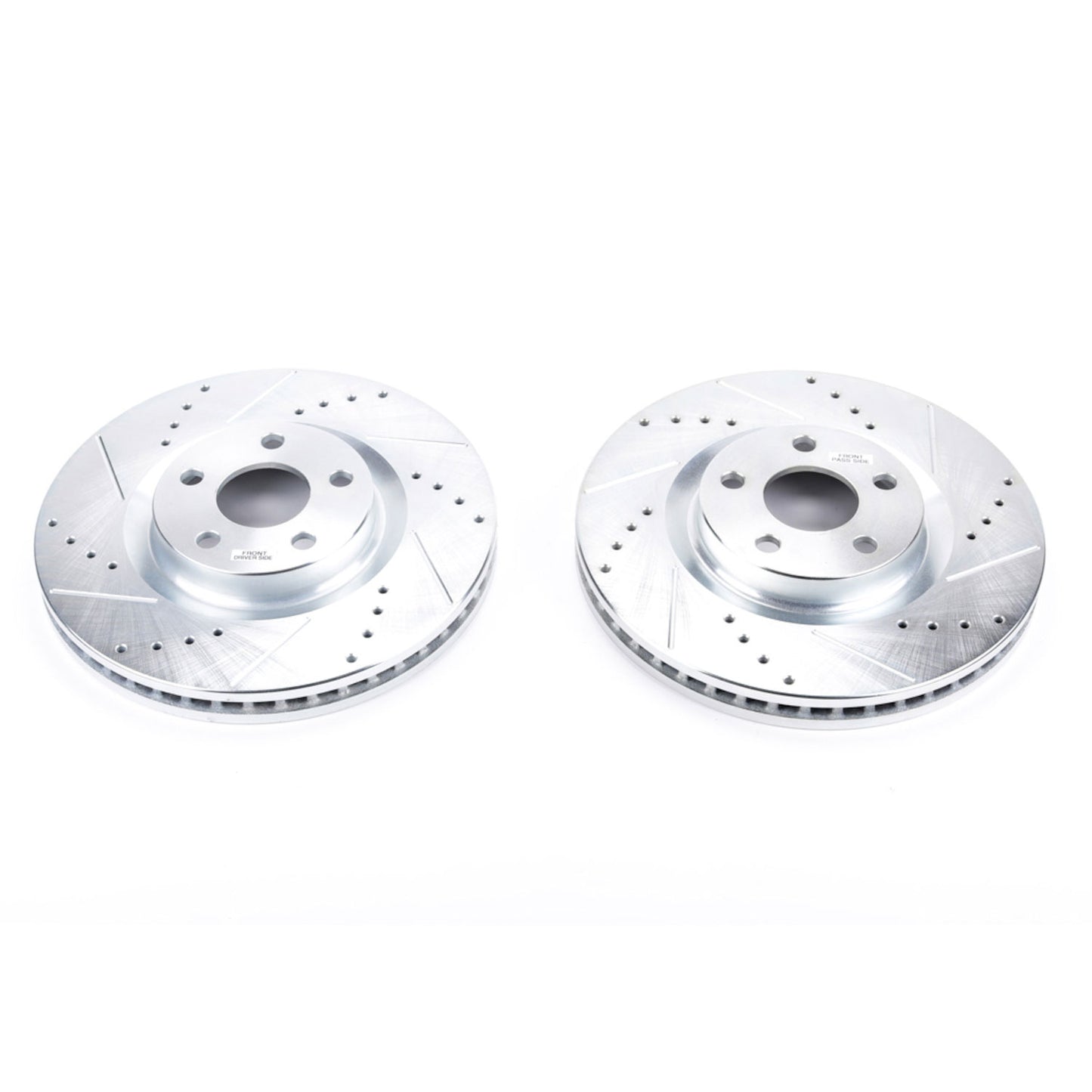 Front Drilled and Slotted Brake Disc Rotors by PowerStop Evolution AR85182XPR