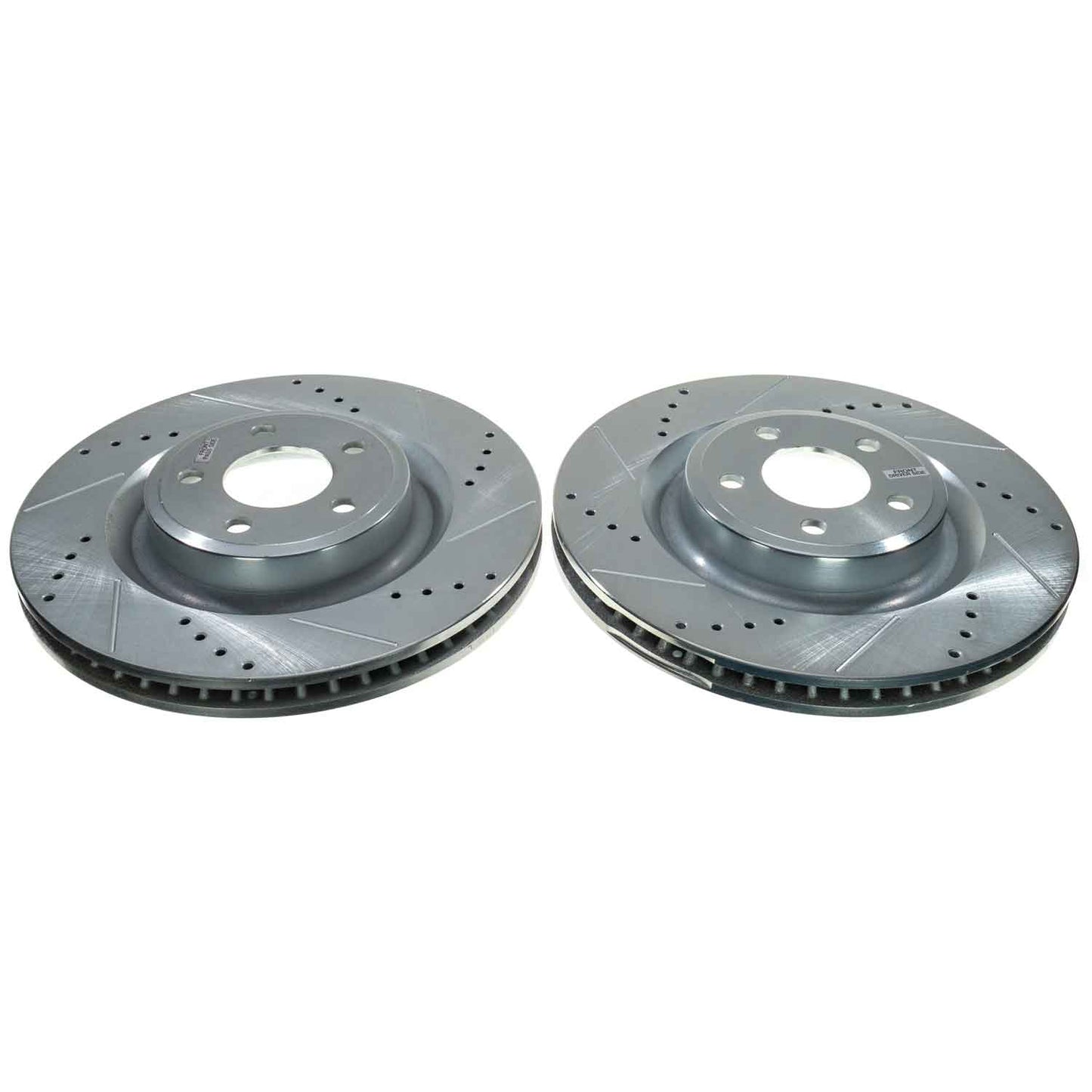 Ford Explorer (2020+) Front Drilled and Slotted Brake Disc Rotors by PowerStop Evolution (King Ranch Limited Platinum XLT Timberline ST Lincoln Aviator) (AR85204XPR)