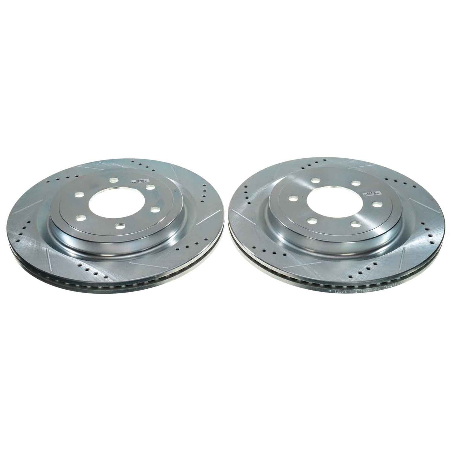 Ford F150 (2021+) 350mm Rear Drilled and Slotted Brake Disc Rotors by PowerStop Evolution (AR85209XPR)