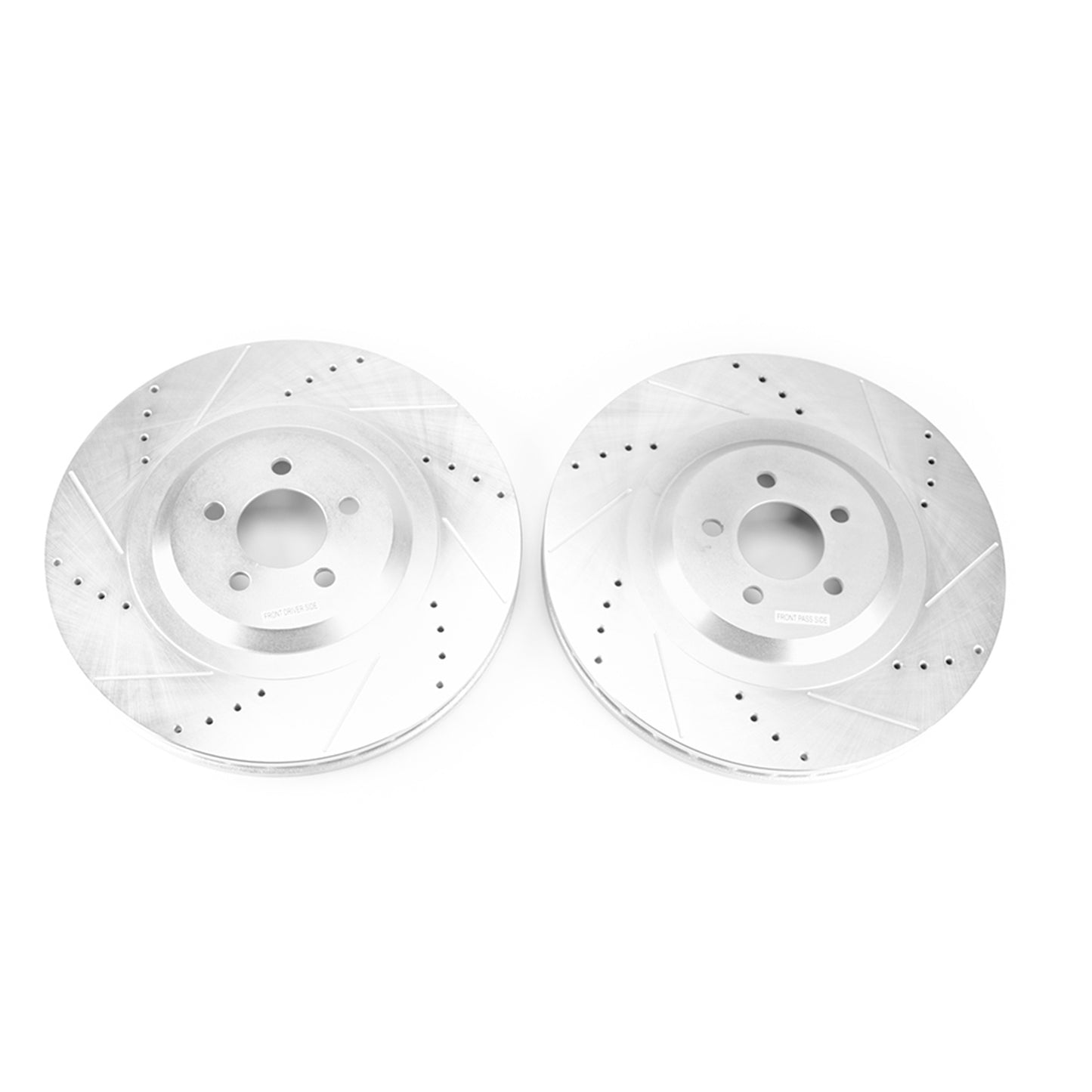Dodge 6-Piston - Front Drilled and Slotted Brake Disc Rotors by PowerStop Evolution (Charger Challenger Scat Pack SRT 392 Hellcat) (AR86002XPR)