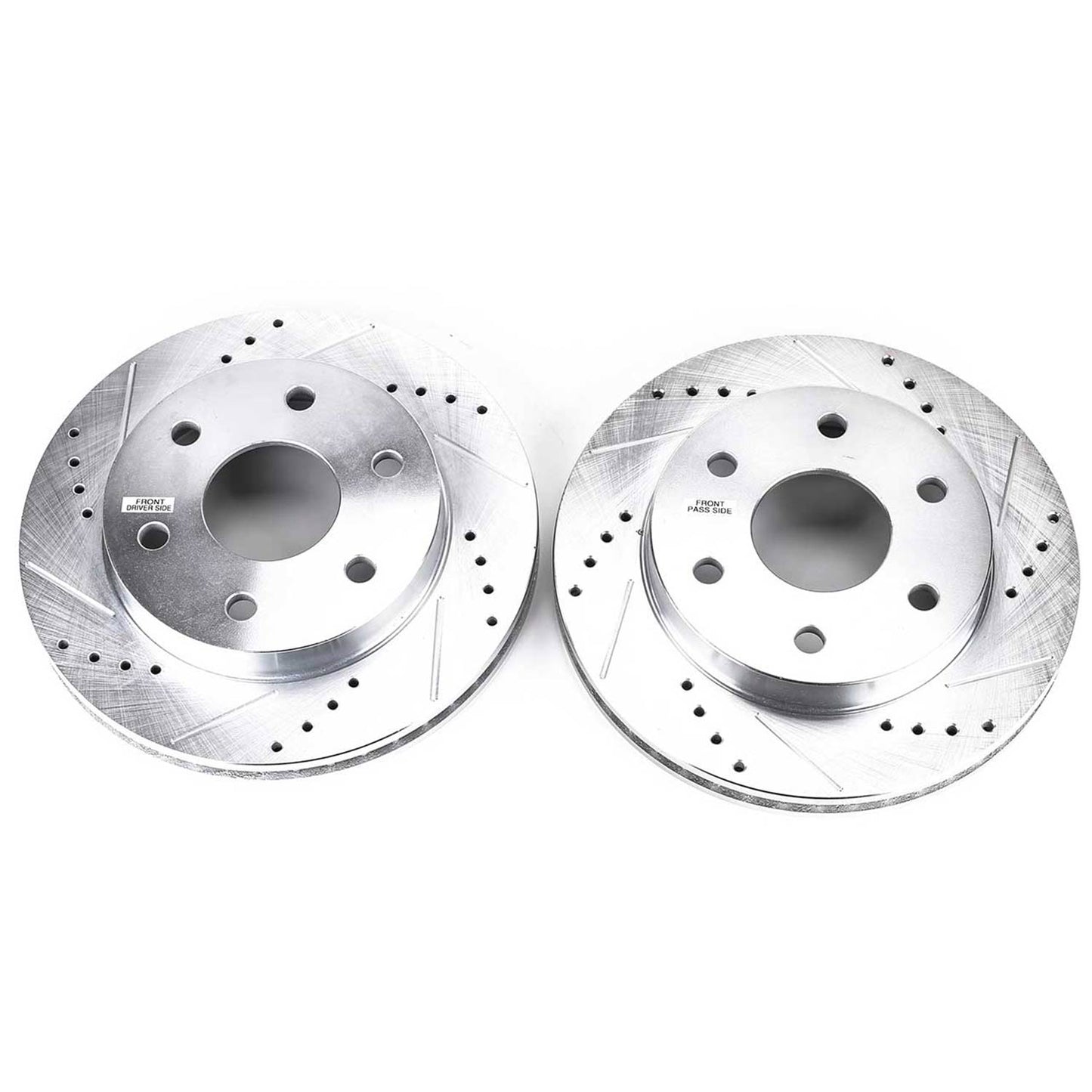Front Drilled and Slotted Brake Disc Rotors by PowerStop Evolution AR8640XPR