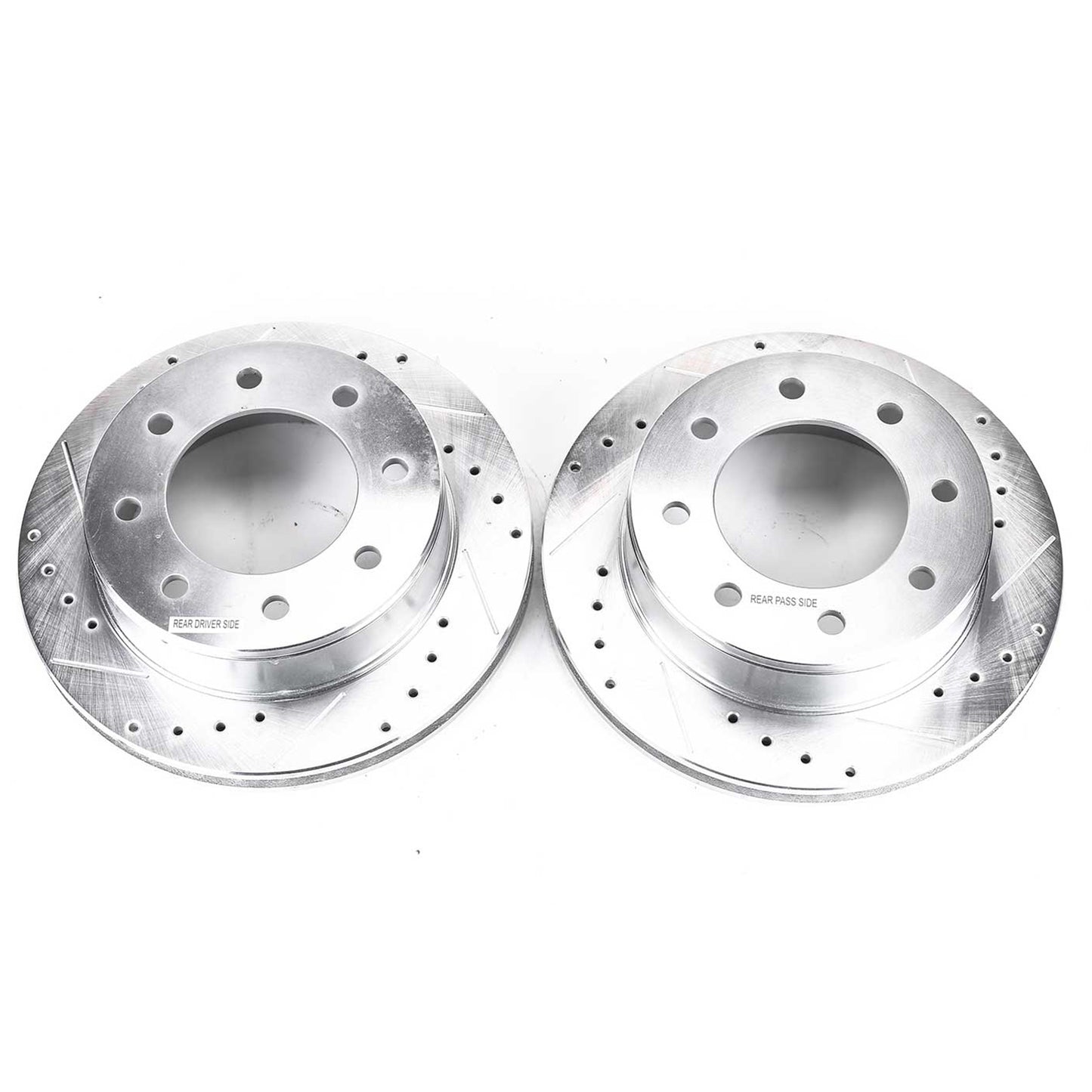Rear Drilled Slotted Brake Rotors PowerStop Evolution AR8643XPR