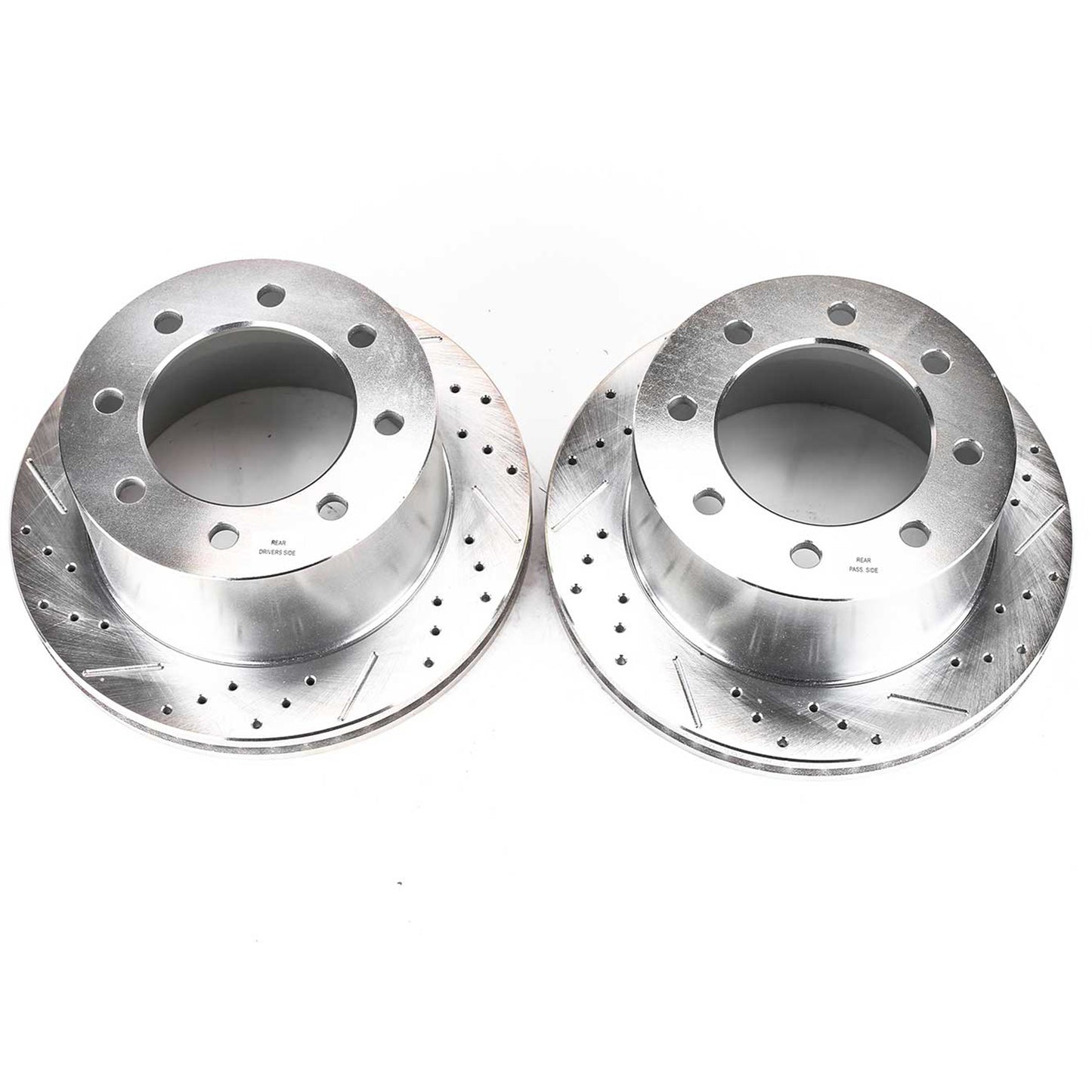 Rear Drilled Slotted Brake Rotors PowerStop Evolution AR8646XPR
