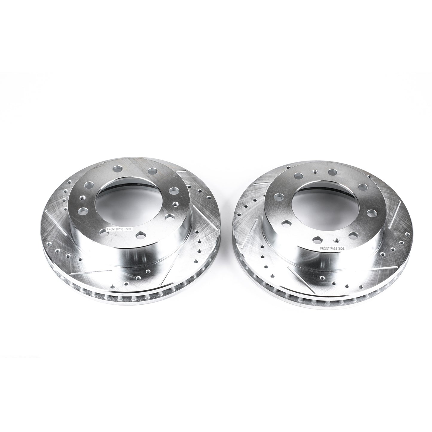 GMC Chevrolet 2500 3500 - Front Drilled and Slotted Brake Disc Rotors by PowerStop Evolution (Silverado Avalanche Express Van Sierra Savana HD) (AR8655XPR)
