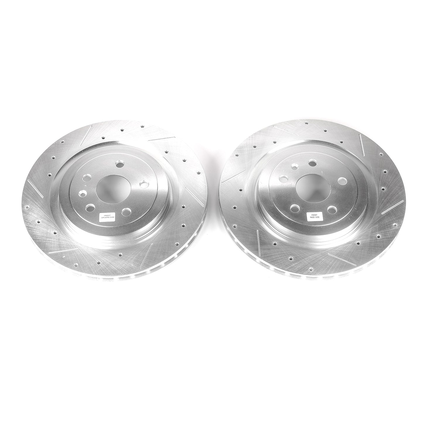 CTSV Camaro - Rear Drilled and Slotted Brake Disc Rotors by PowerStop Evolution (Cadillac Chevrolet SS 6.2L ZL1) (AR8681XPR)