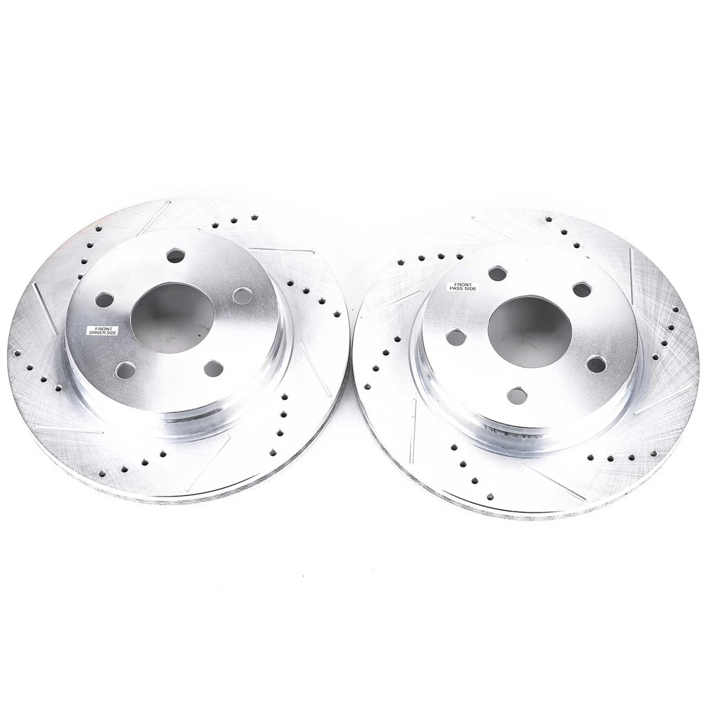 Dodge RAM 1500 Classic 2002 to 2024 - Front Drilled and Slotted Brake Disc Rotors by PowerStop Evolution (Durango Chrysler Aspen) (AR8750XPR)