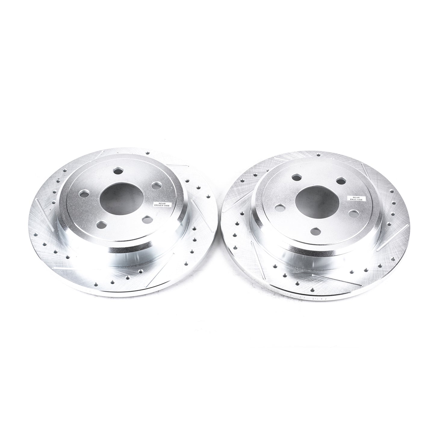 Jeep 320x14mm Rear Drilled and Slotted Brake Disc Rotors by PowerStop Evolution AR8793XPR