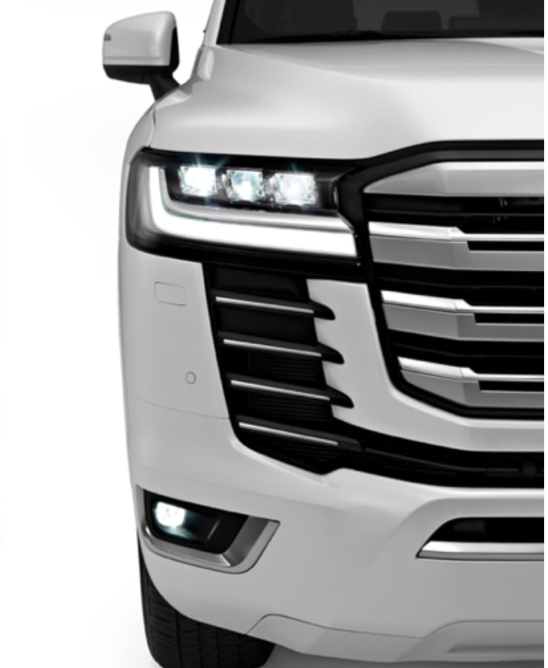 Front Grill Brushed Silver Trims - Toyota Land Cruiser LC300