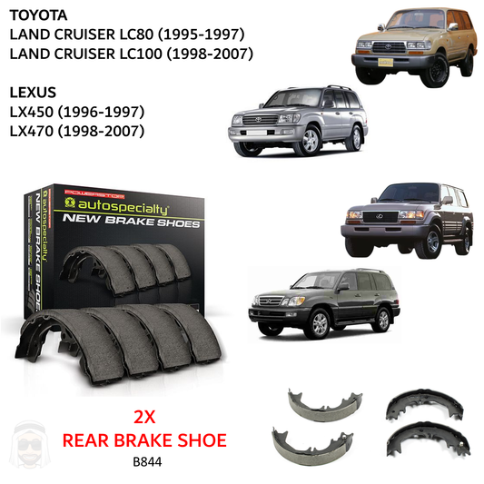 Toyota LC80 LC100 Lexus LX450 LX470 - Rear Parking Hand Brake Shoes by PowerStop Autospecialty (Land Cruiser)