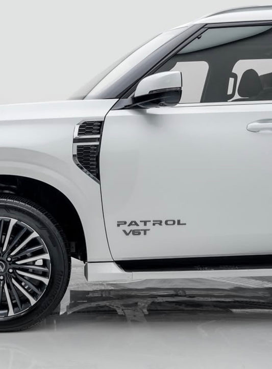 Gunmetal Gray Door Badges - Nissan Patrol Y63