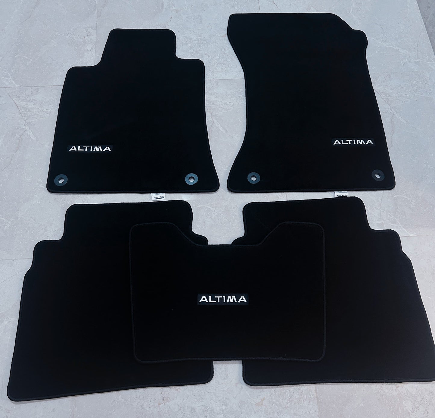 Nissan Altima 2019-2025 Luxury Black Floor Mats with Logo (5 pieces)