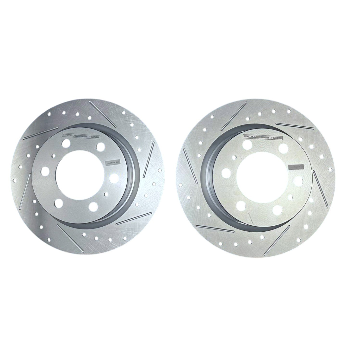 Front Toyota Lexus 340mm Drilled Slotted Brake Disc Rotors PowerStop Evolution CBR3582XPR