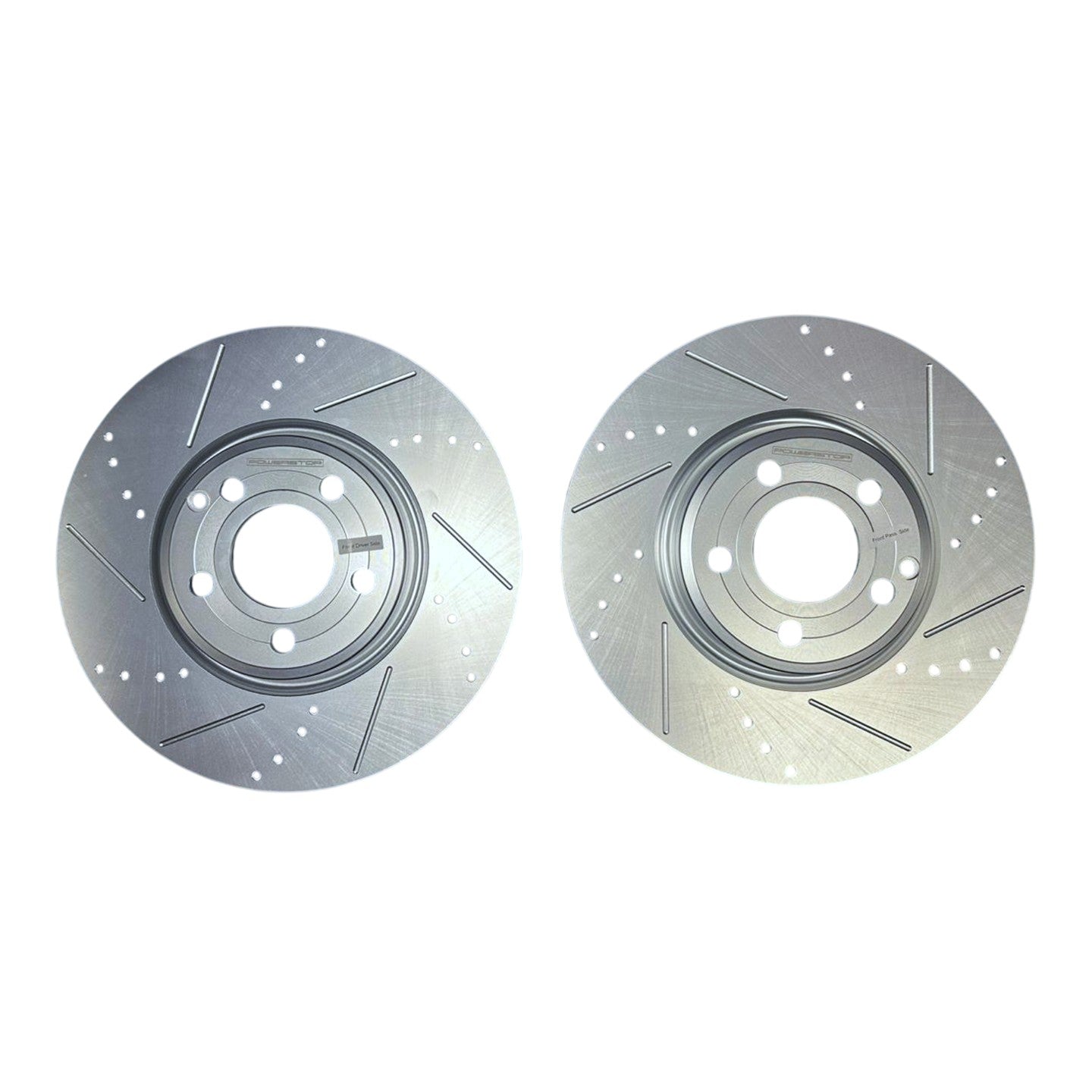 Mercedes 322x32mm Front Drilled and Slotted Brake Disc Rotors by PowerStop Evolution CBR6099XPR