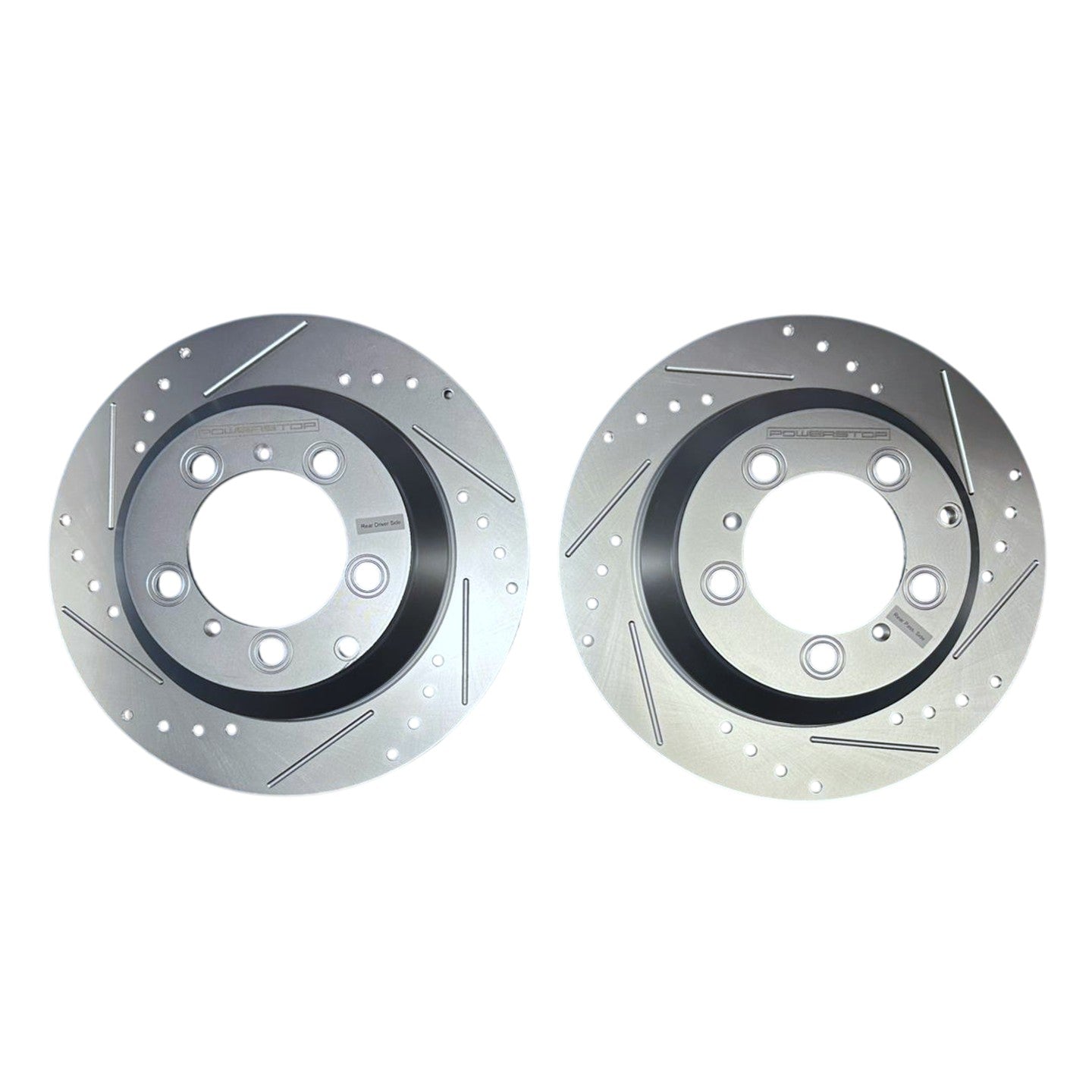 Porsche 330x26mm Rear Drilled and Slotted Brake Disc Rotors by PowerStop Evolution CBR6508XPR