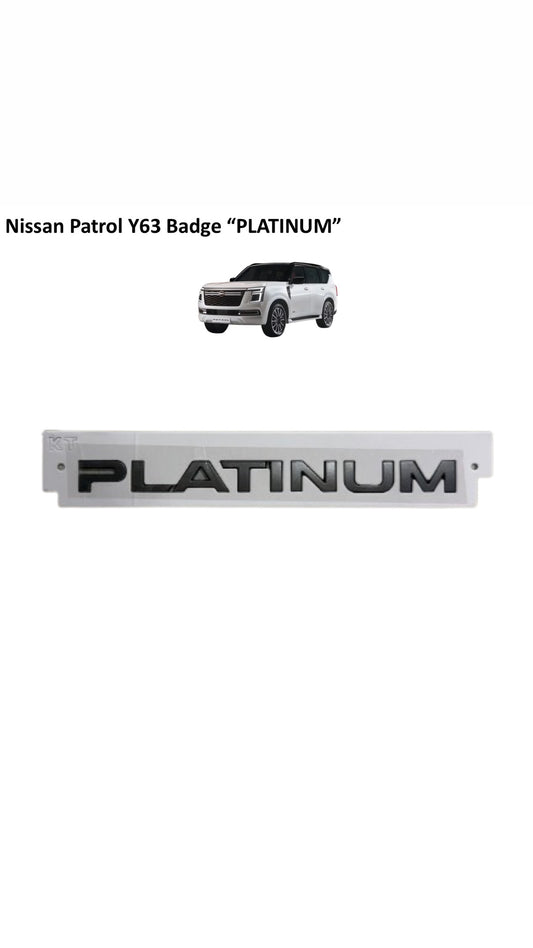 Platinum Emblem Badge - Nissan Patrol Y63