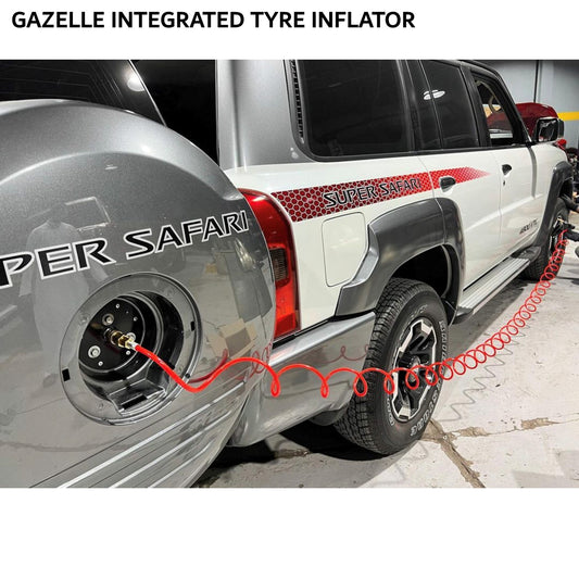 Gazelle Integrated Air Compressor Tyre Inflator Pump -  Nissan Patrol Y61 VTC GU