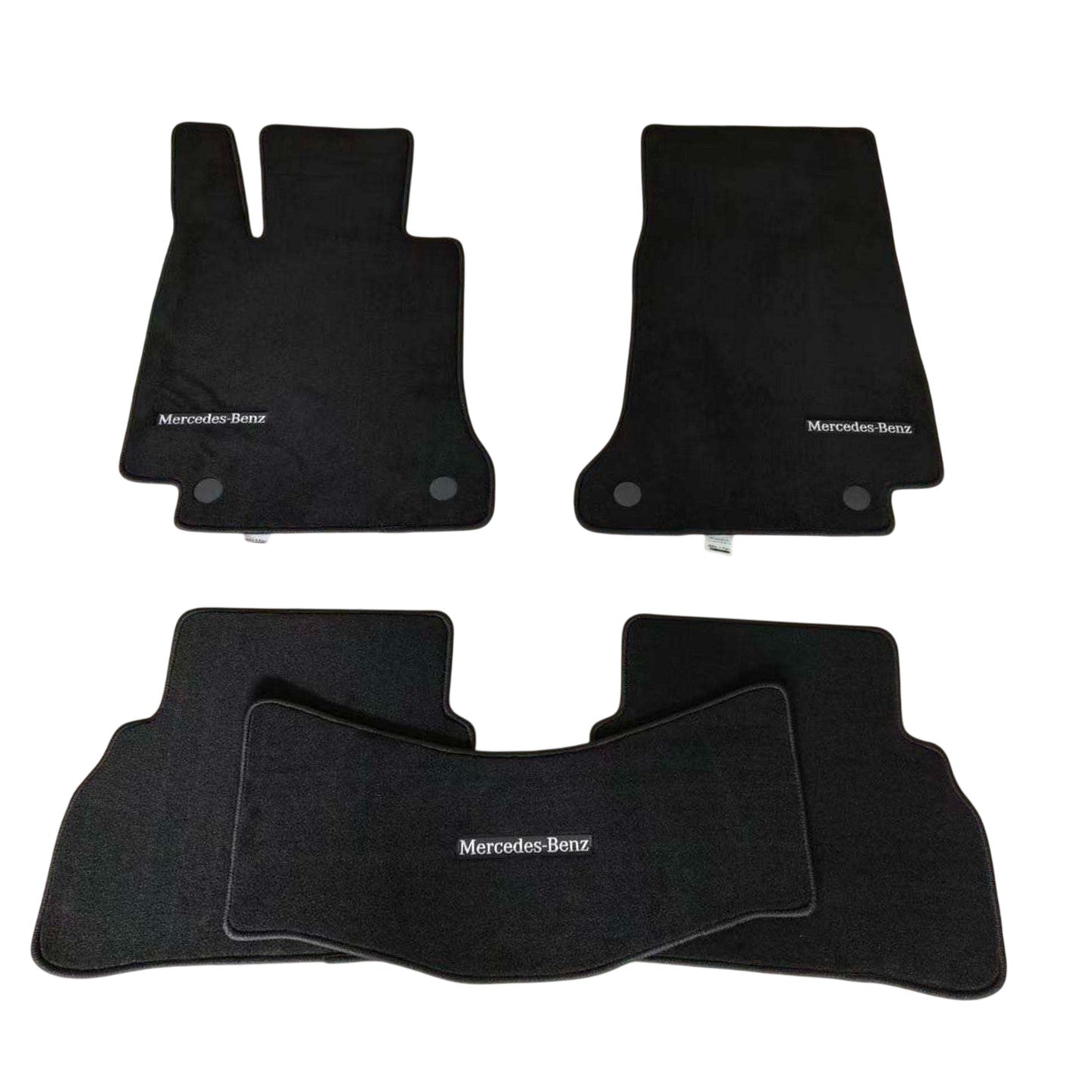 Mercedes C Class W205 2014-2021 Luxury Black Floor Mats with Mercedes-Benz Logo