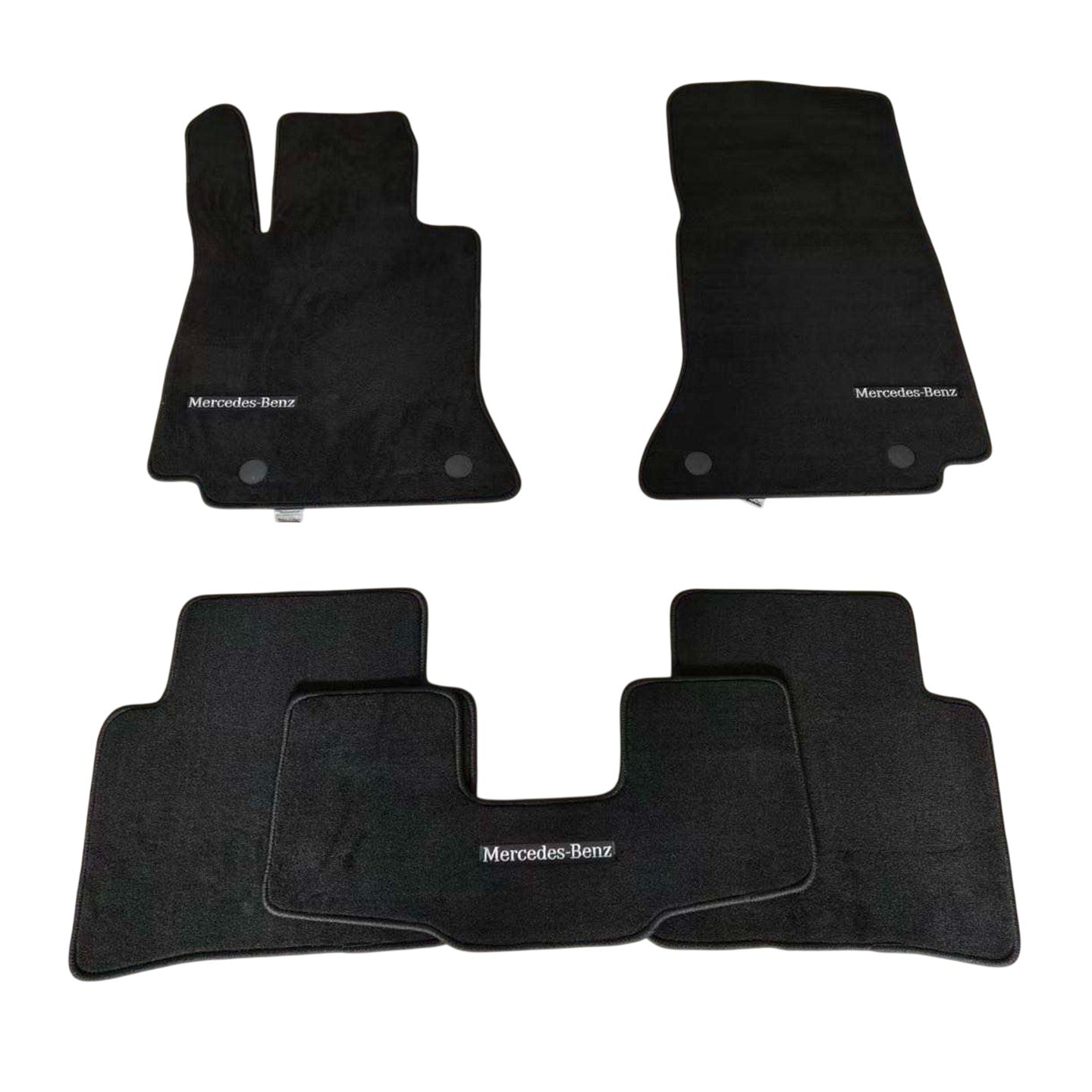 Mercedes C Class W206 2022+ Luxury Black Floor Mats with Mercedes-Benz Logo