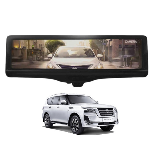 Smart Digital Rear View Mirror with front camera recording Nissan Patrol Y62