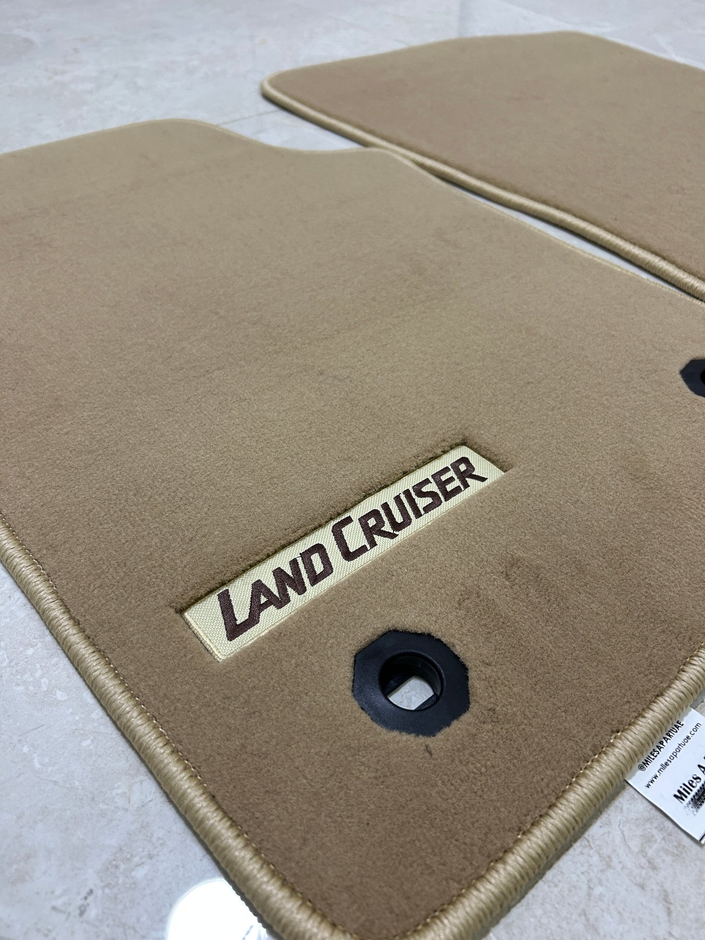 Toyota LC70 2007-2026 Luxury Beige Floor Mats with Land Cruiser Logo