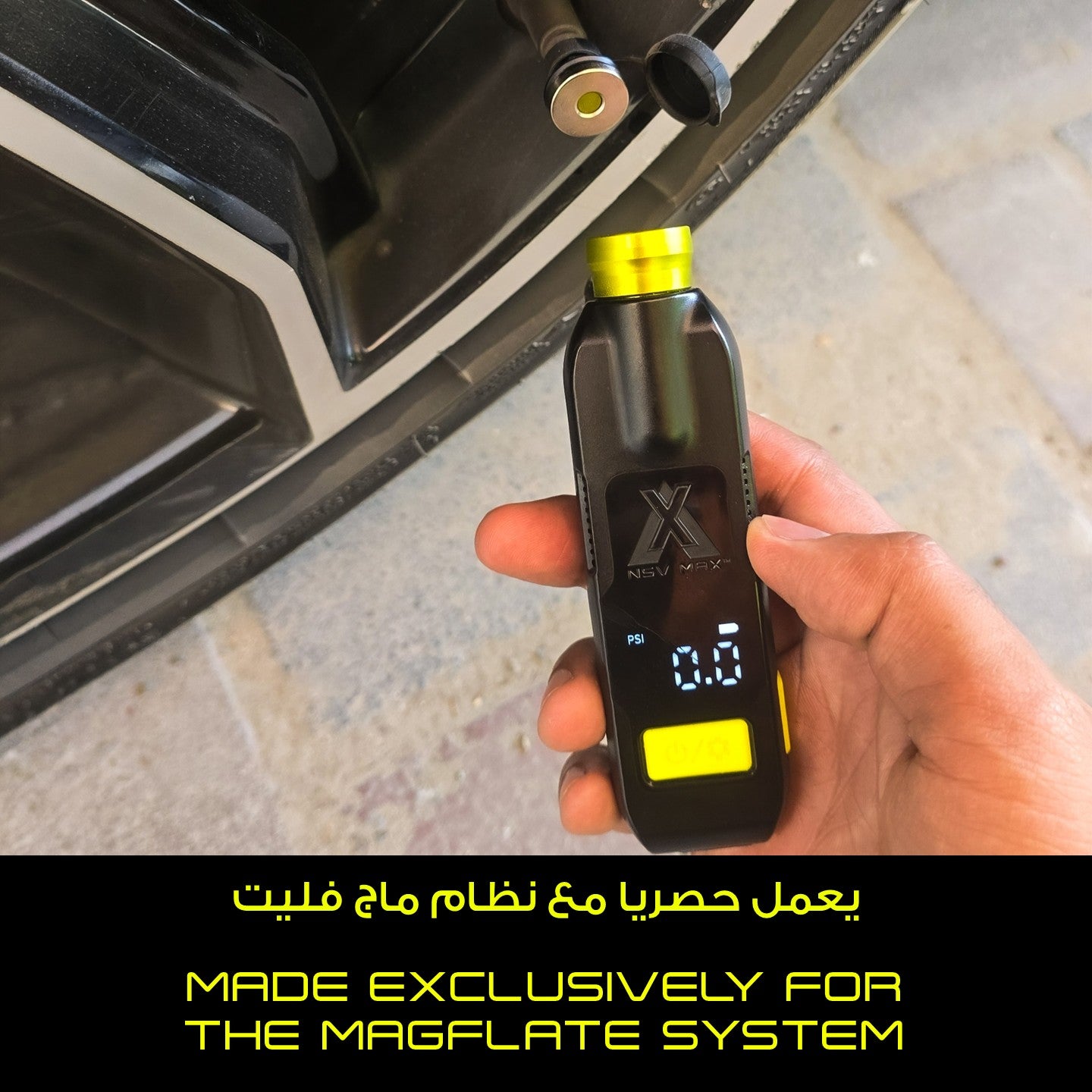 NSV MAX DIGI-DFL8 - Magnetic Quick-Connect Tyre Deflation Adapter