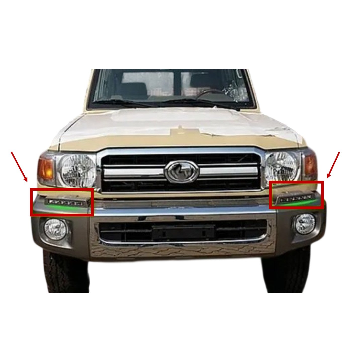 Front LED DRL Lights - Toyota Land Cruiser LC70 Series
