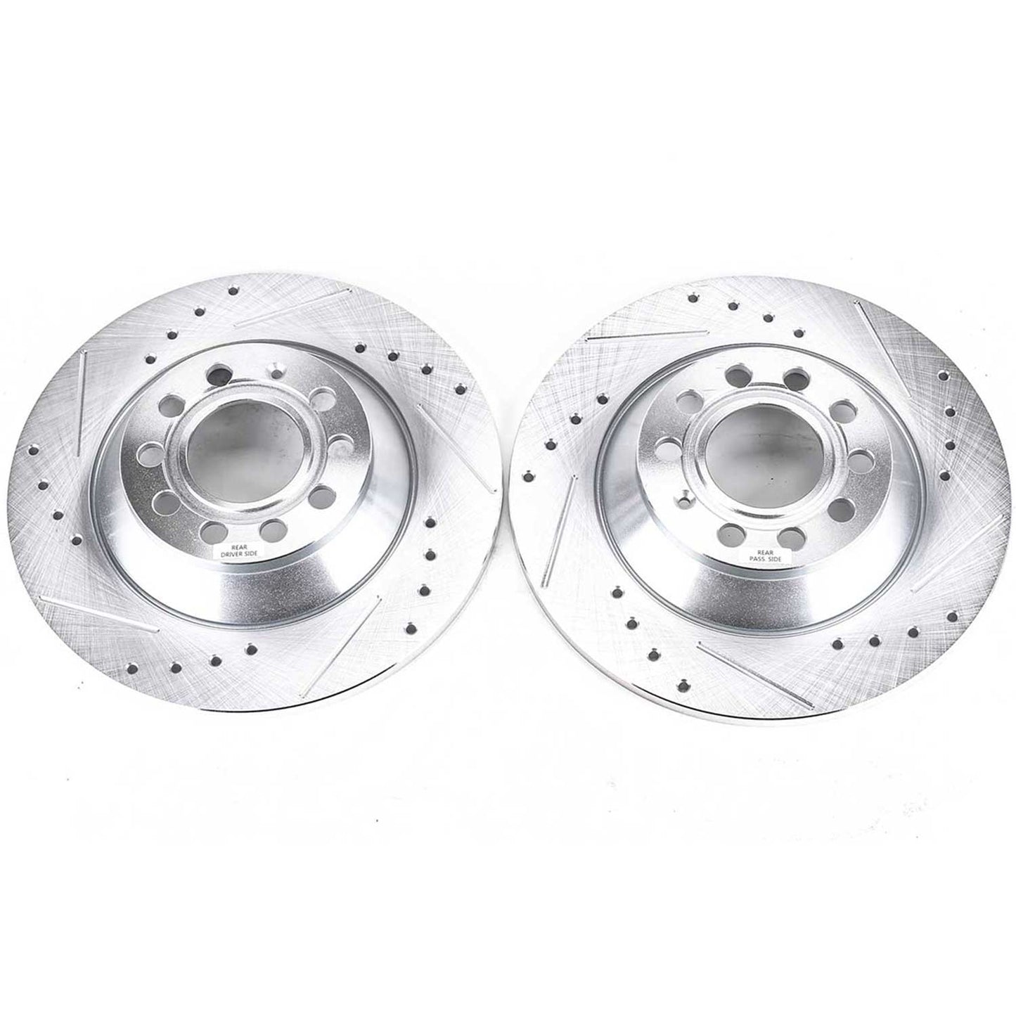 Rear Drilled and Slotted Brake Disc Rotors by PowerStop Evolution EBR1008XPR