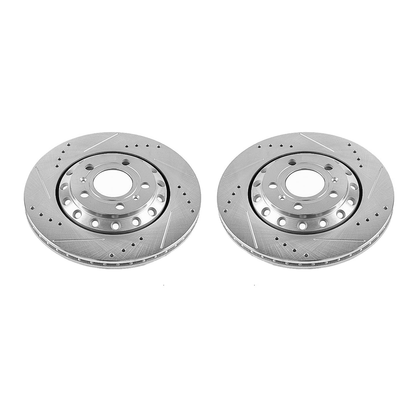 Rear Drilled and Slotted Brake Disc Rotors by PowerStop Evolution EBR1010XPR