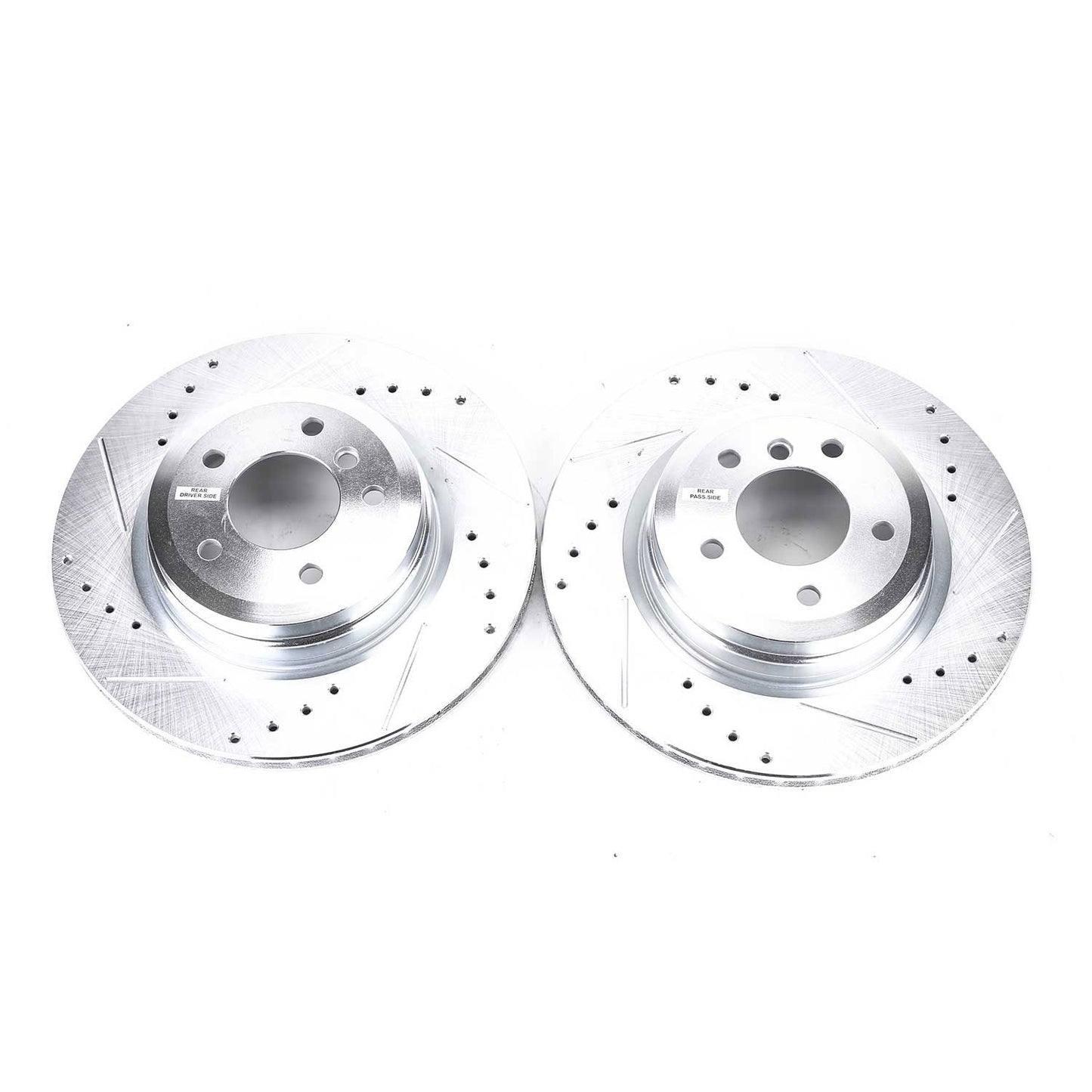 Rear Drilled and Slotted Brake Disc Rotors by PowerStop Evolution EBR1021XPR